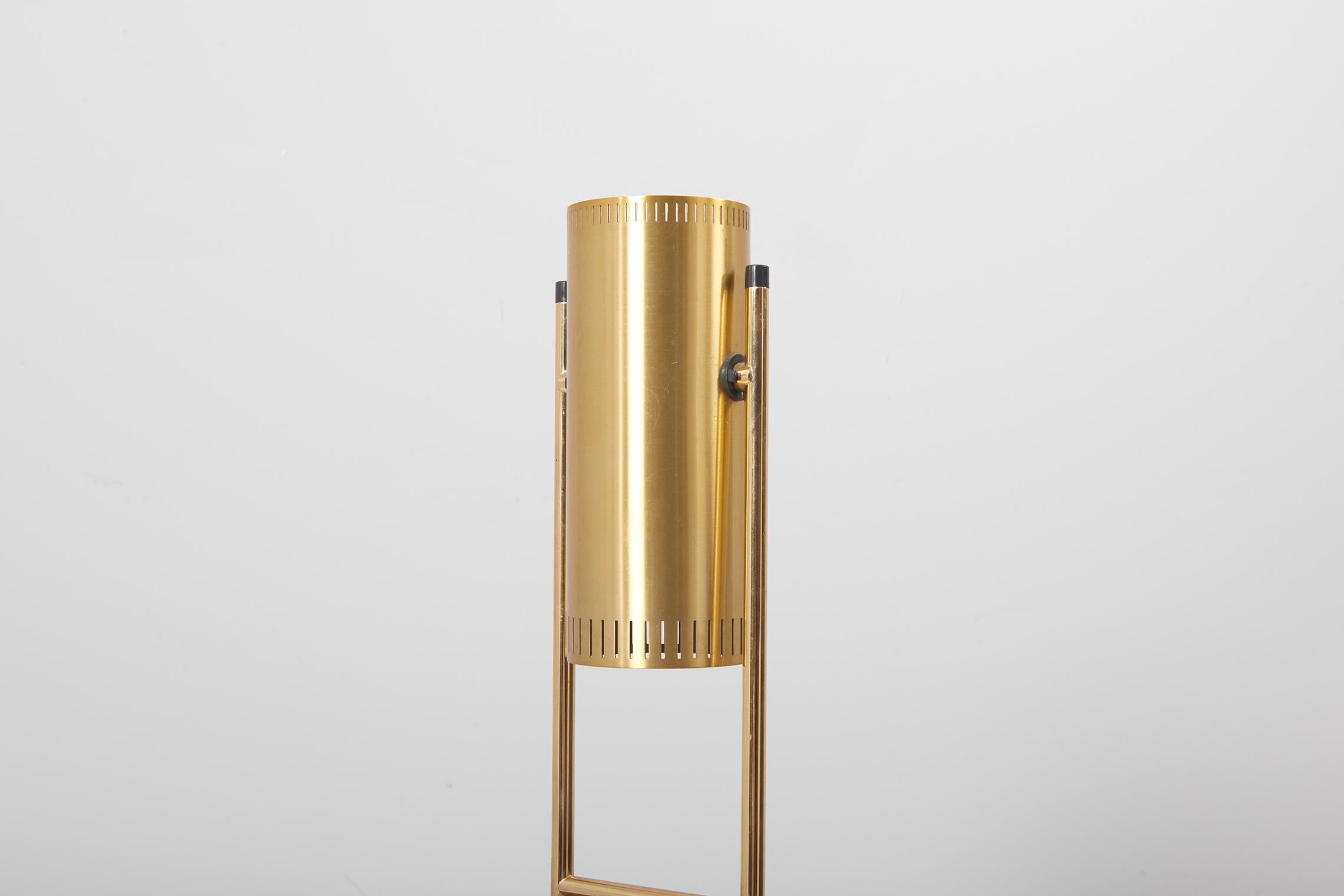 Brass Table Lamp 'Trombone' by Jo Hammerborg for Fog & Mørup, Denmark, 1960s 4