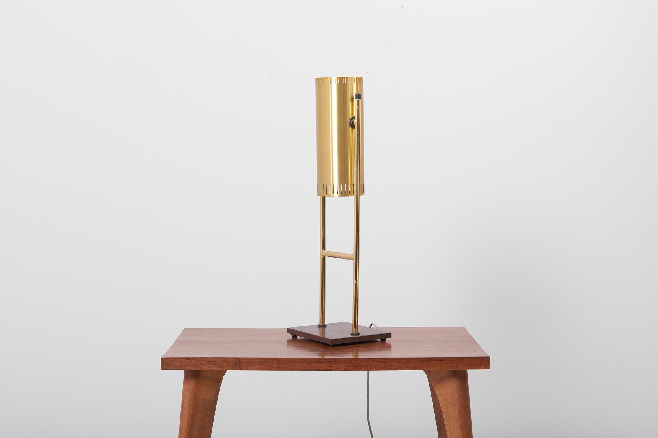 Brass Table Lamp 'Trombone' by Jo Hammerborg for Fog & Mørup, Denmark, 1960s 2