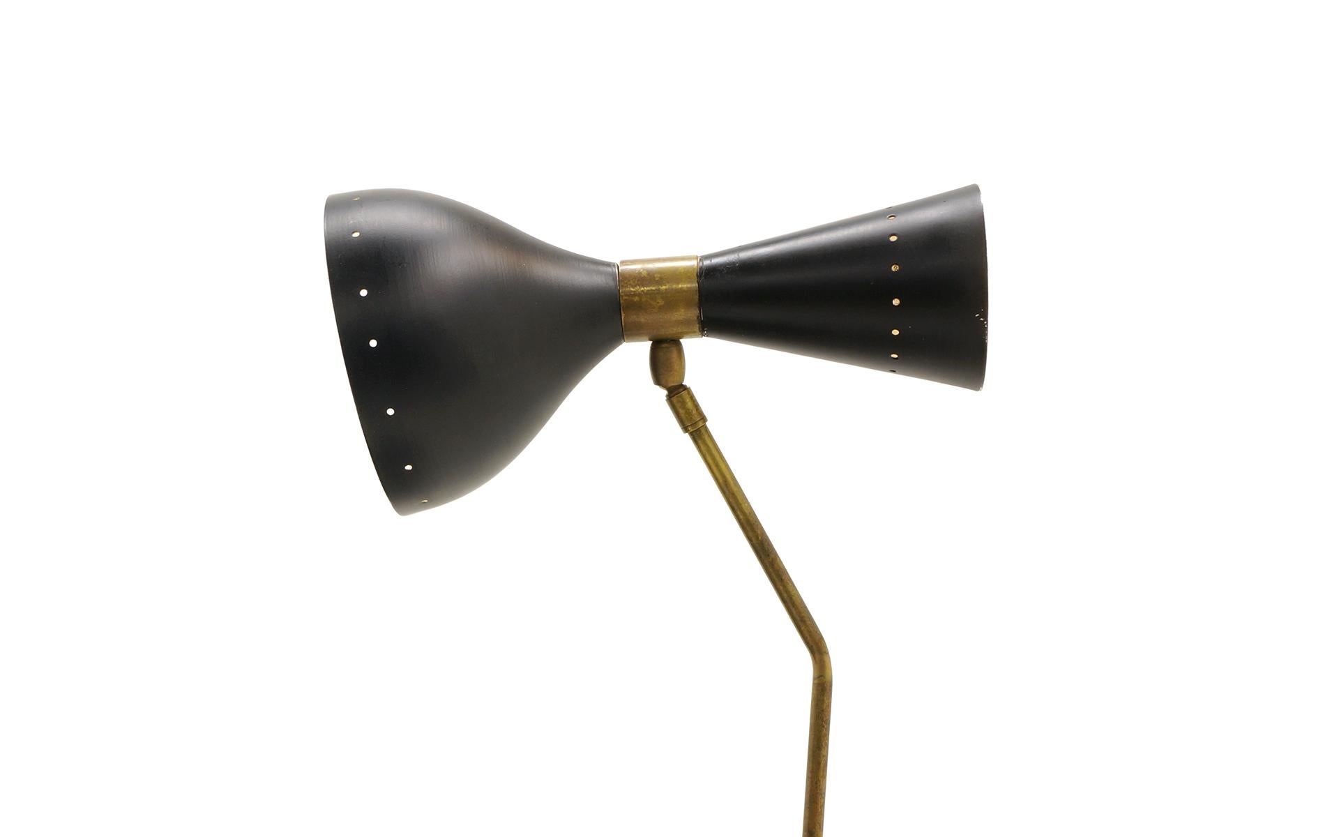 Italian Brass Table Lamp with Counter Balance by Stilnova Adjustable Height & Direction