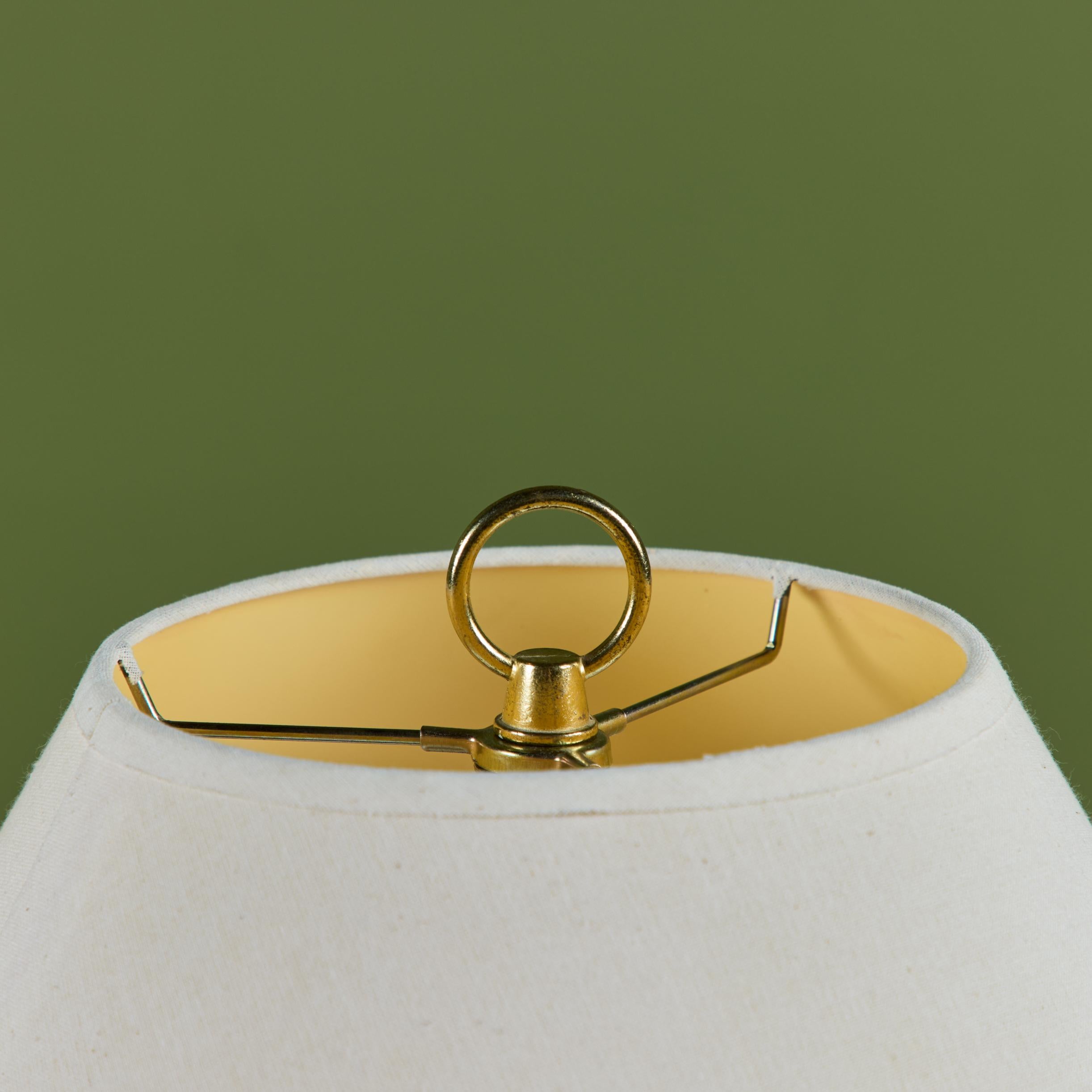 Brass Table Lamp with Curved Arm For Sale 3