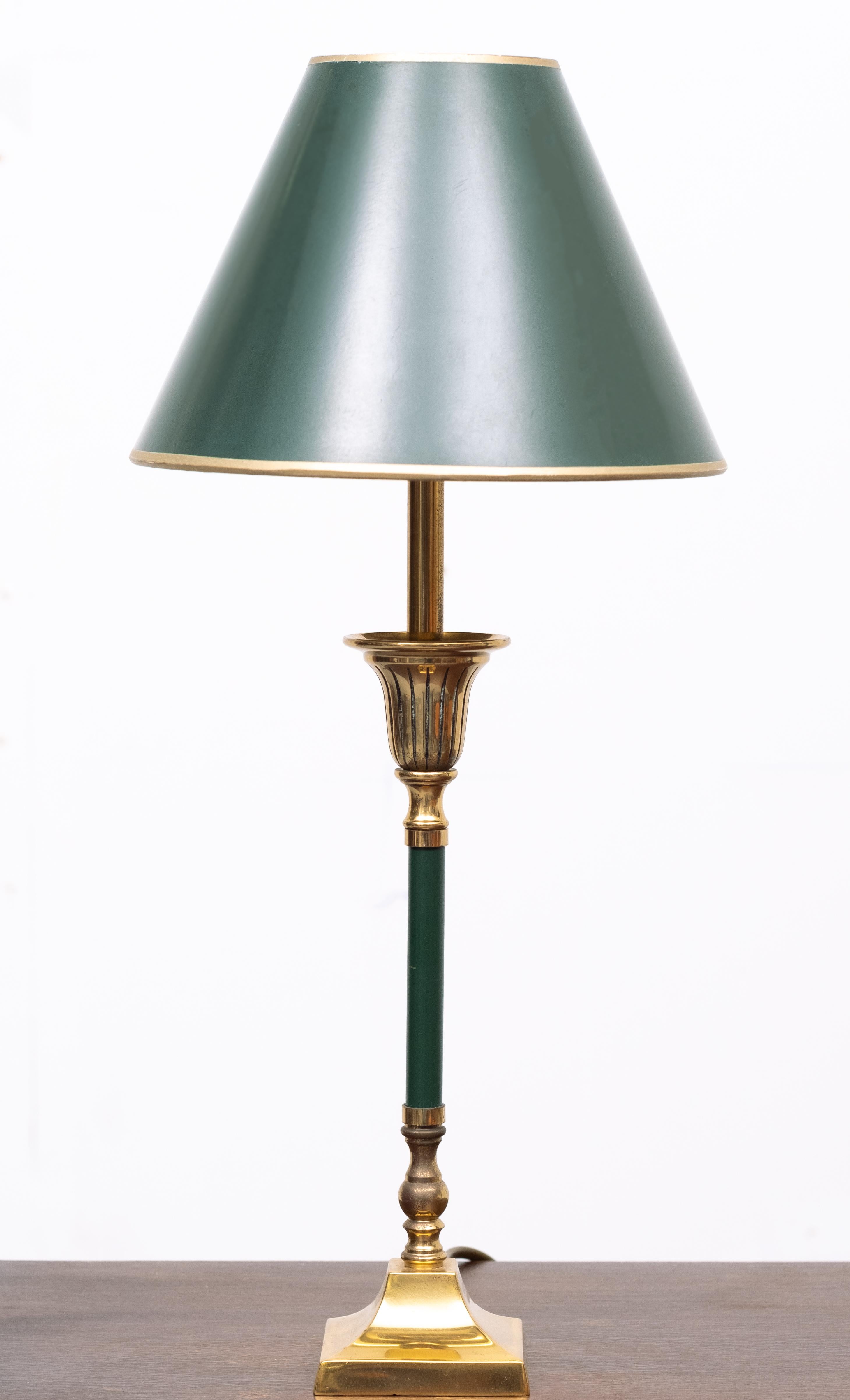 Regency Brass Table Lamps 1970s France