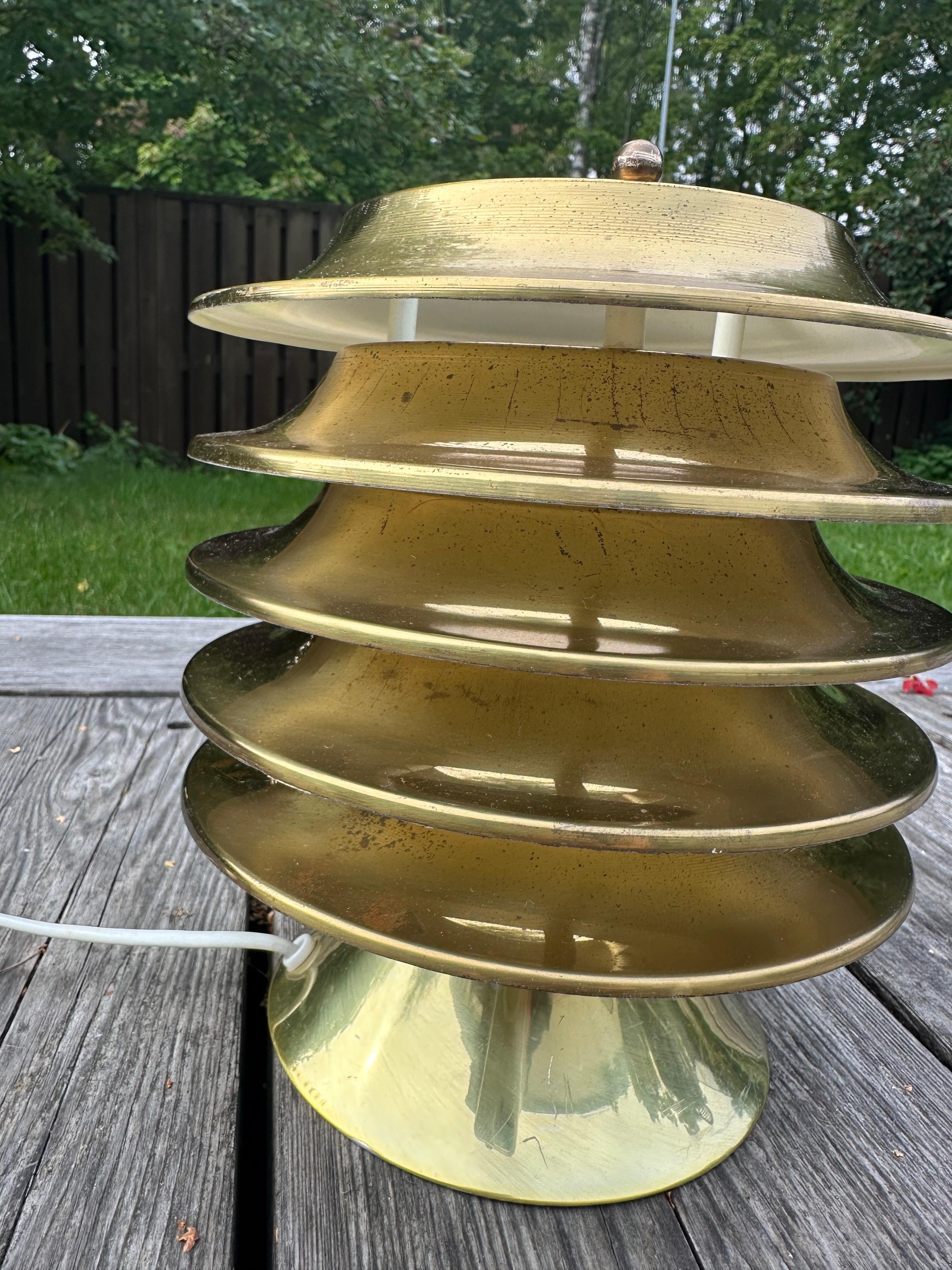 Finlandais Lampes de table en laiton Kai Ruokonen pour Lynx, Finlande, 1960 - 1970 en vente