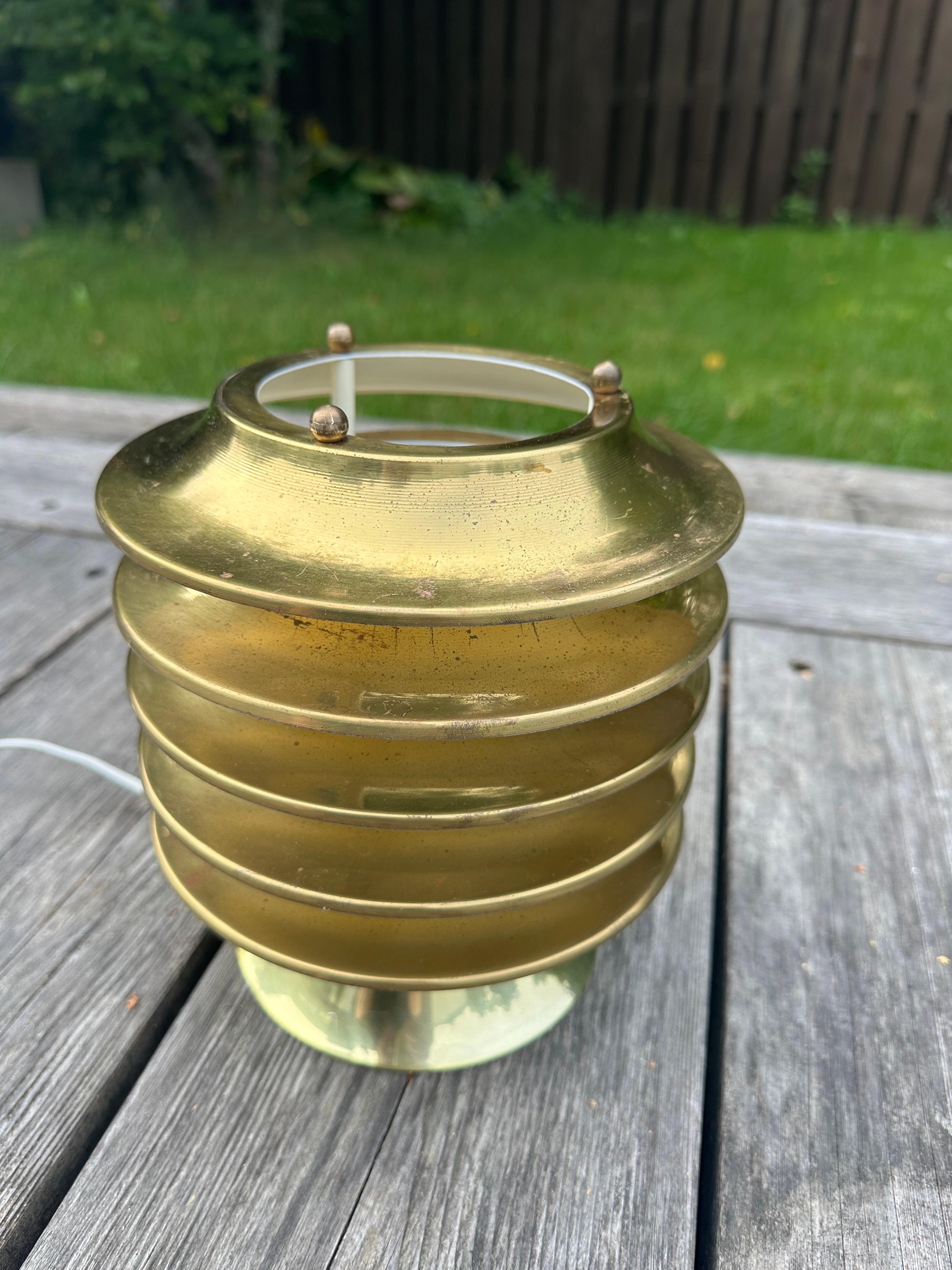 Lampes de table en laiton Kai Ruokonen pour Lynx, Finlande, 1960 - 1970 Bon état - En vente à Espoo, FI