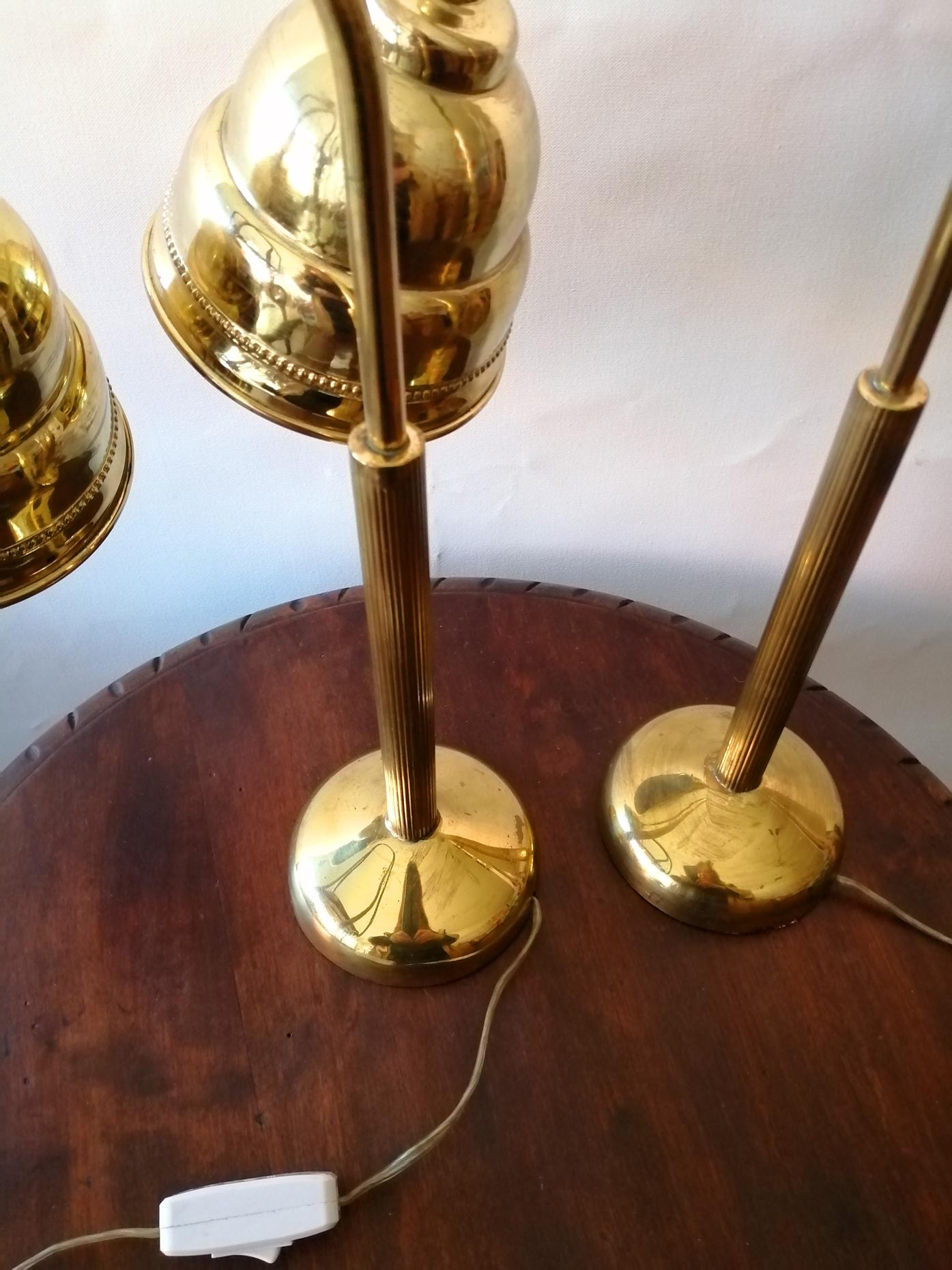 Pair of Brass Desk Lamps, Early 20th Century, Art Deco 14