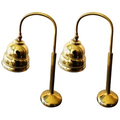 Pair of Brass Desk Lamps, Early 20th Century, Art Deco