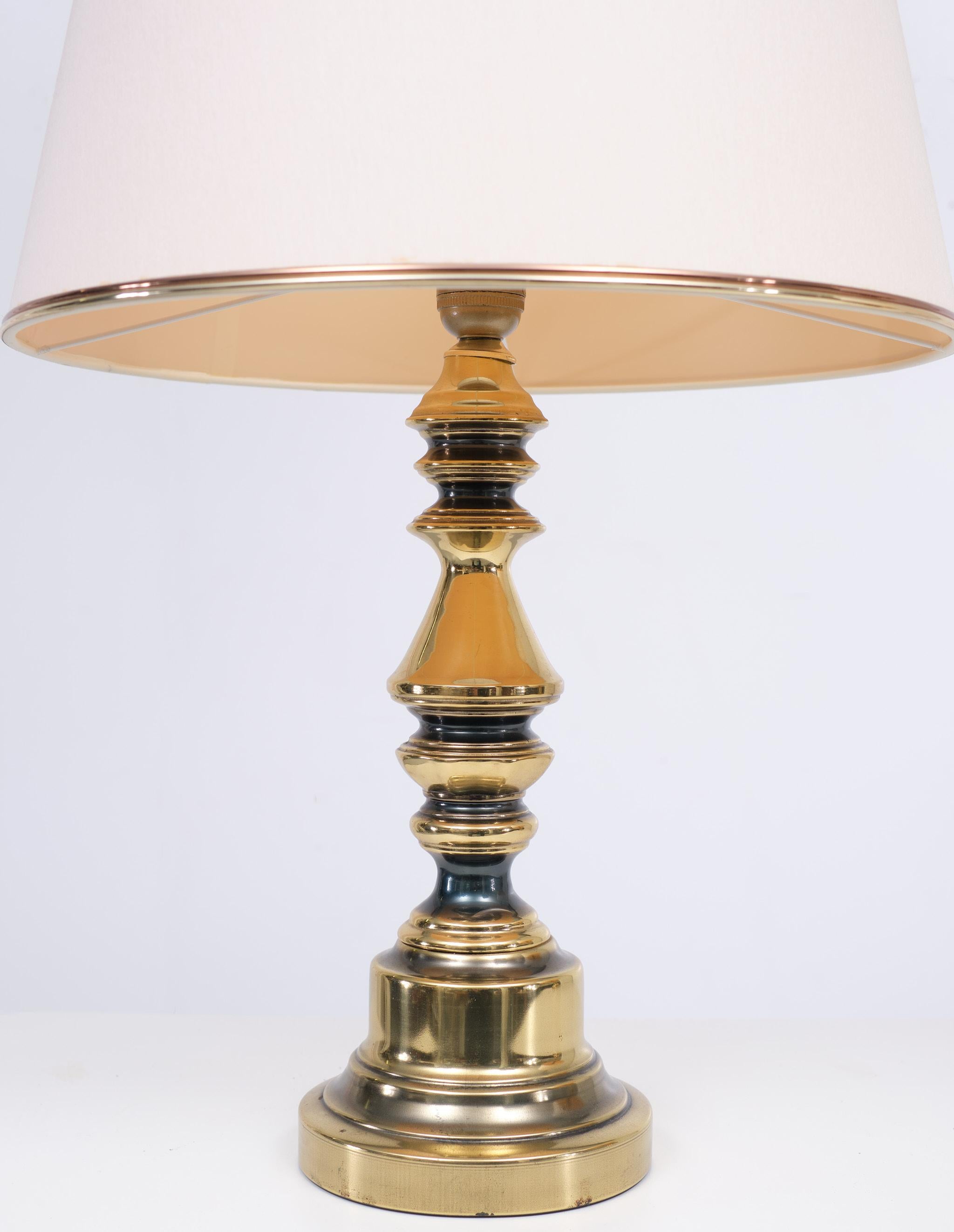 American Brass Table Lamps Hollywood Regency, 1970s, Usa For Sale