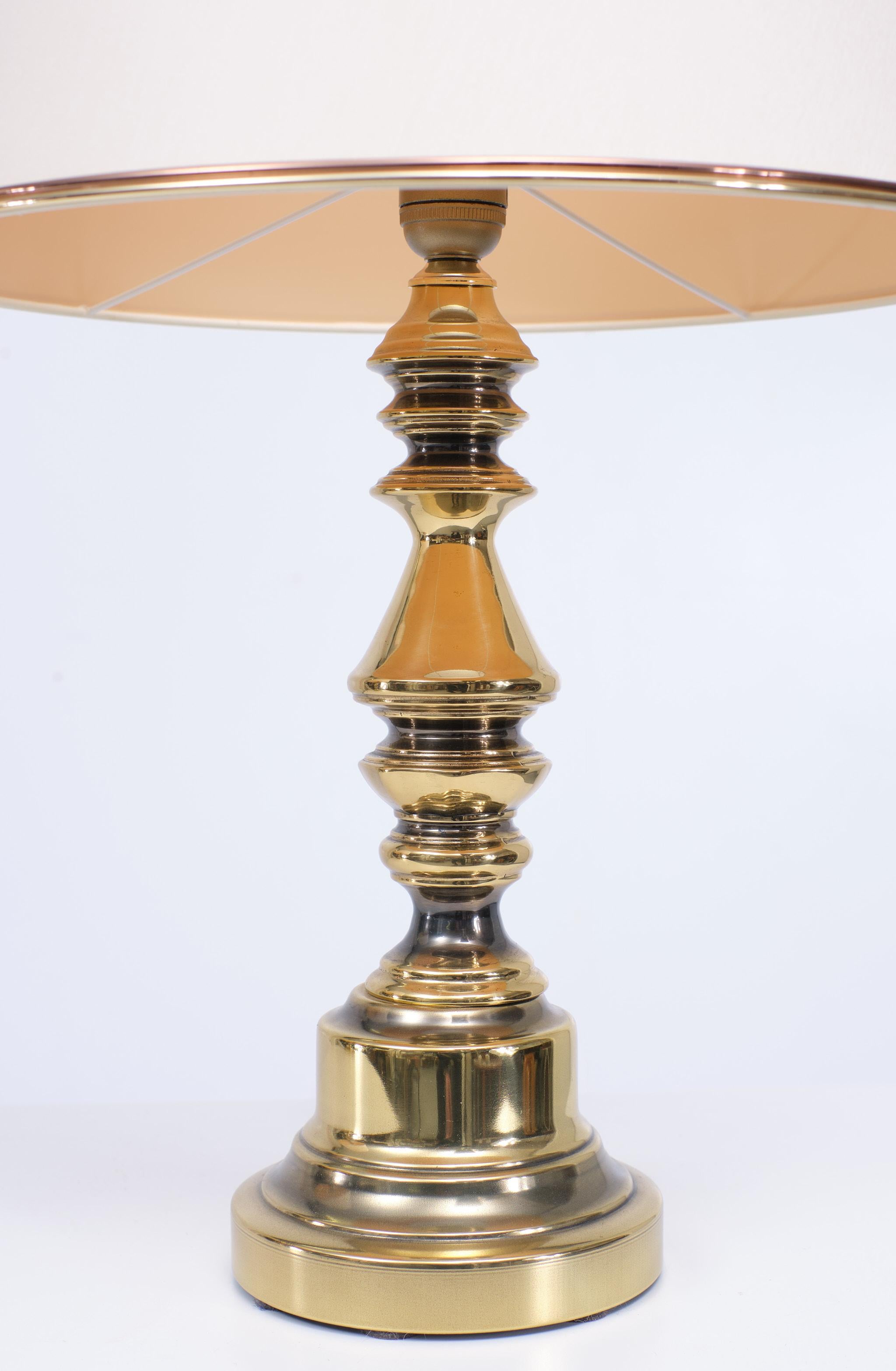 Brass Table Lamps Hollywood Regency, 1970s, Usa For Sale 1