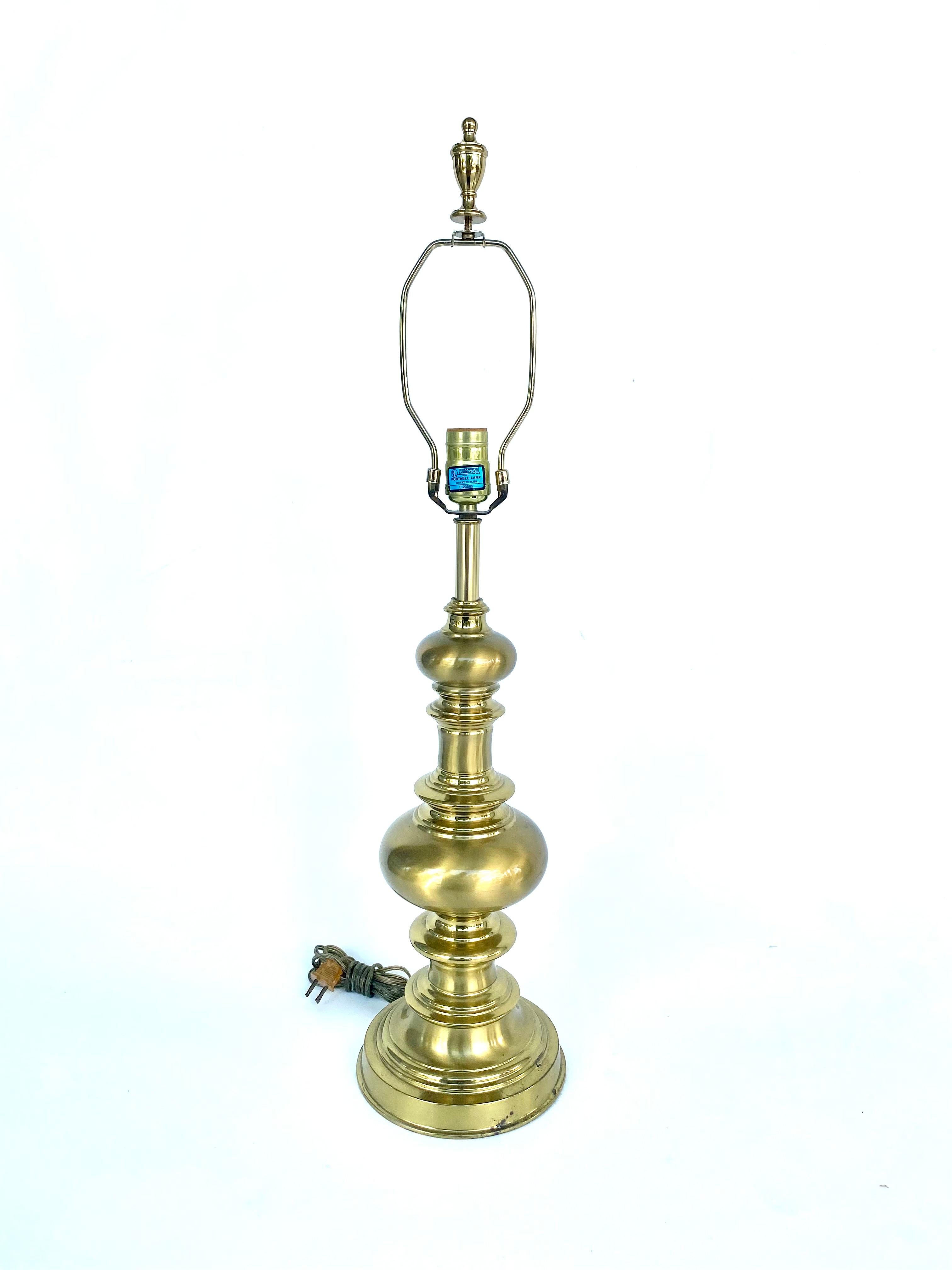 Brass Table Lamps, Pair For Sale 3