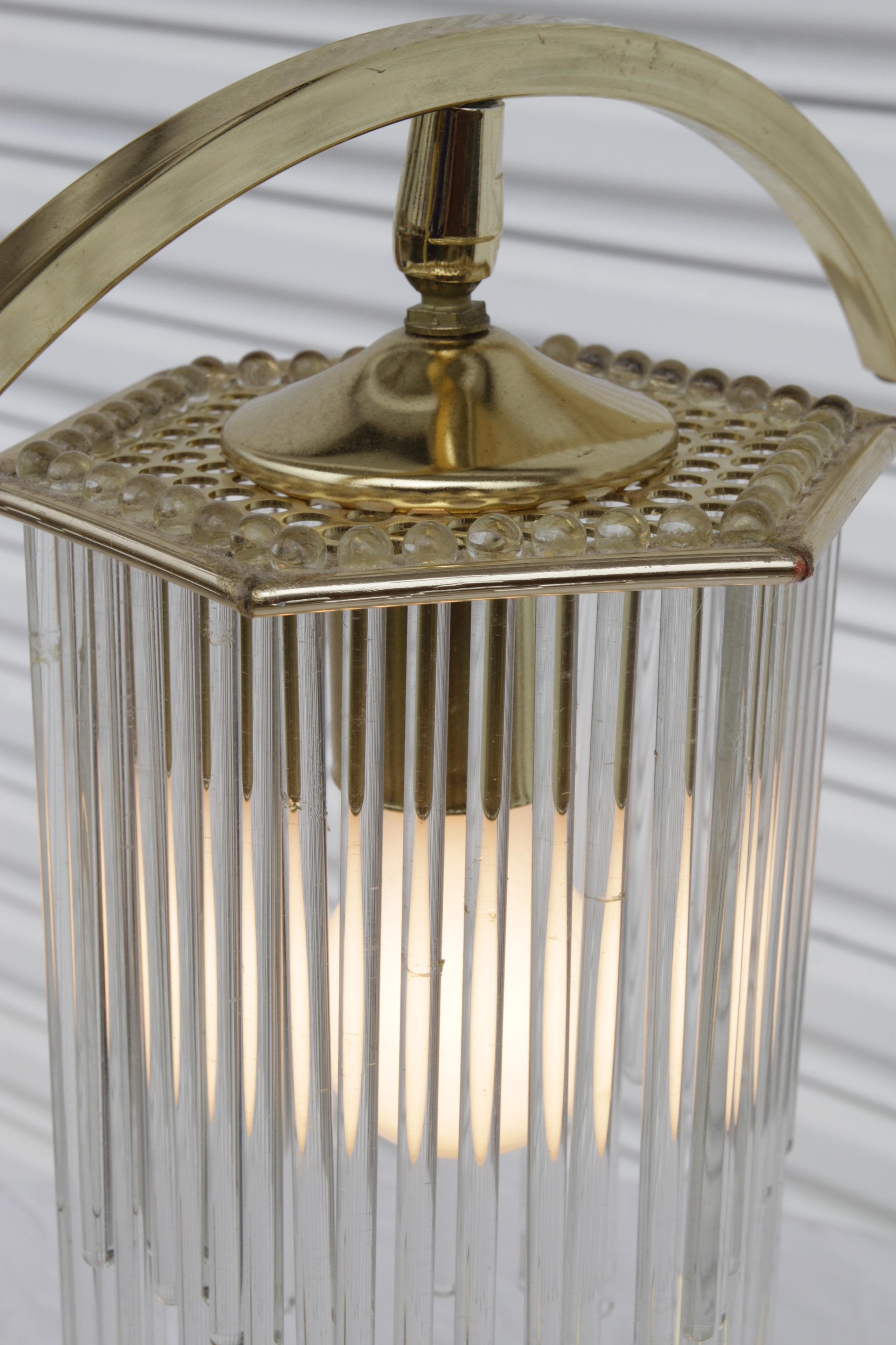 Lampes de table en laiton avec tiges de verre Cascade par Gaetano Sciolari en vente 5