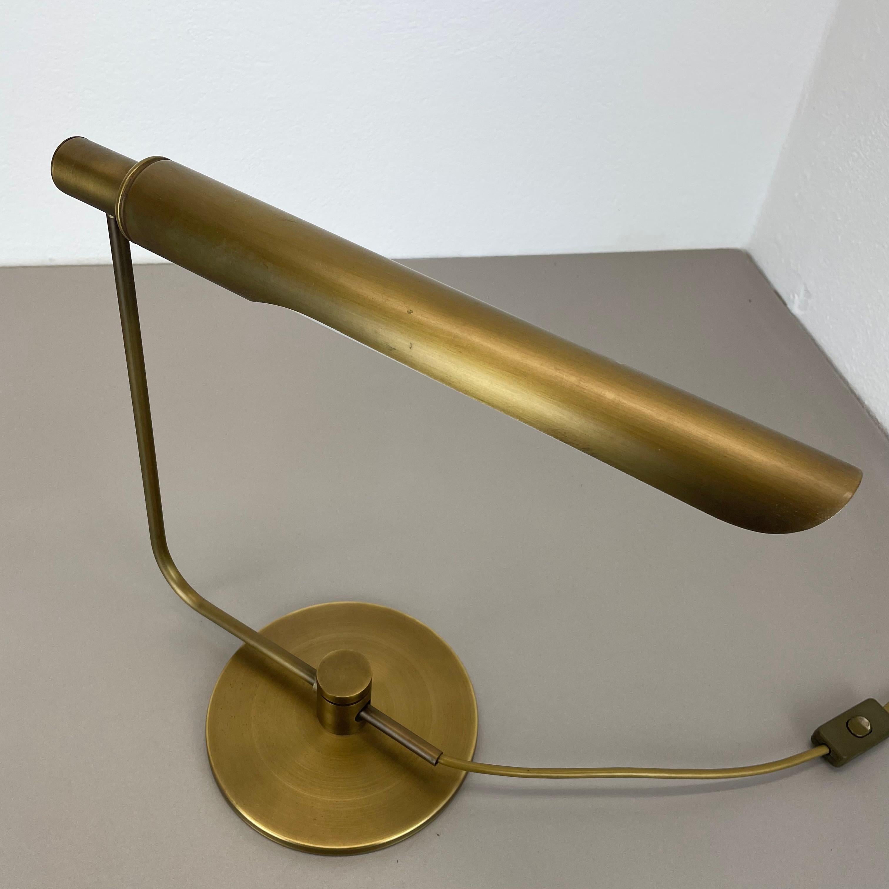 brass table Light by Rosemarie and Rico Baltensweiler attrib., Switzerland 1970s For Sale 5