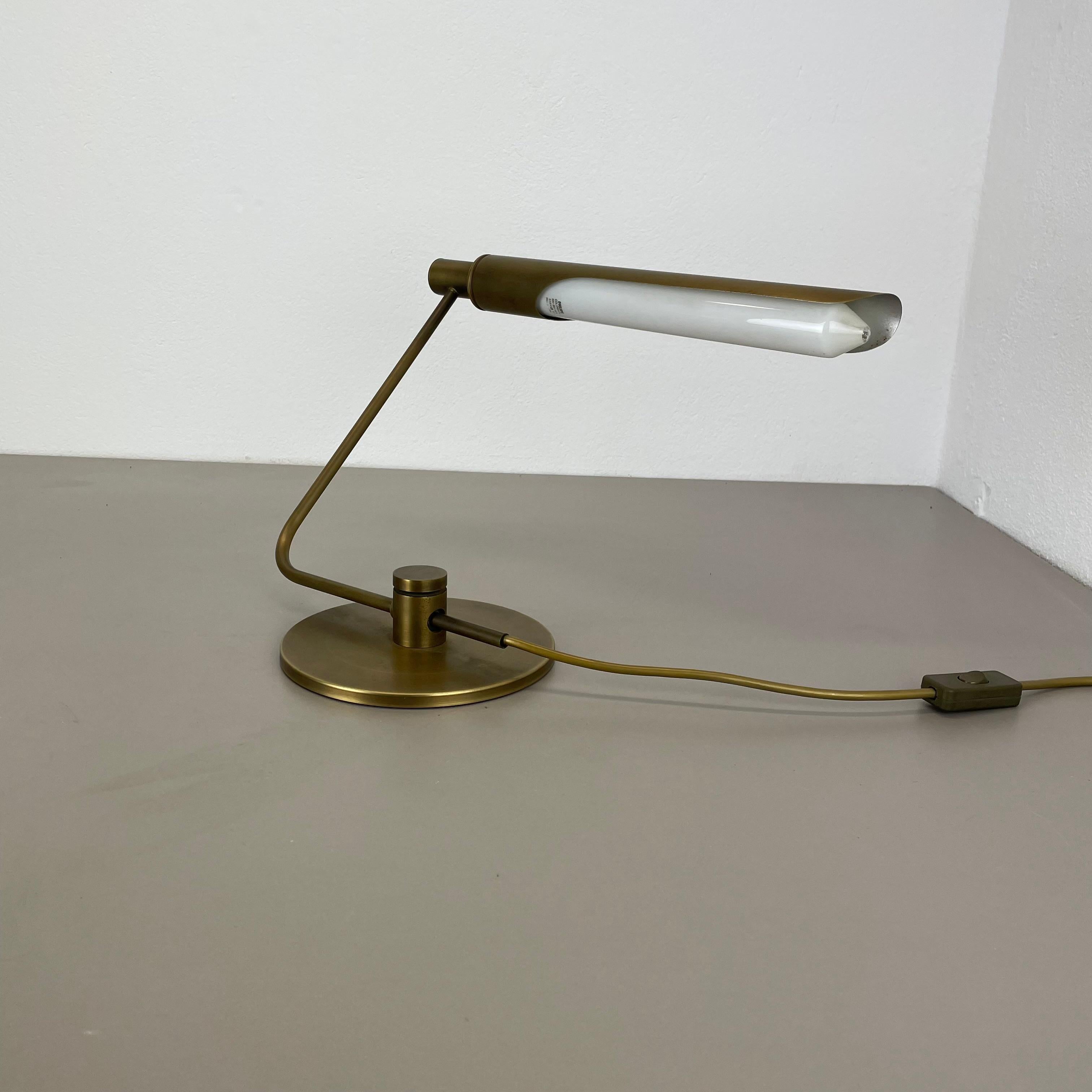 brass table Light by Rosemarie and Rico Baltensweiler attrib., Switzerland 1970s For Sale 12