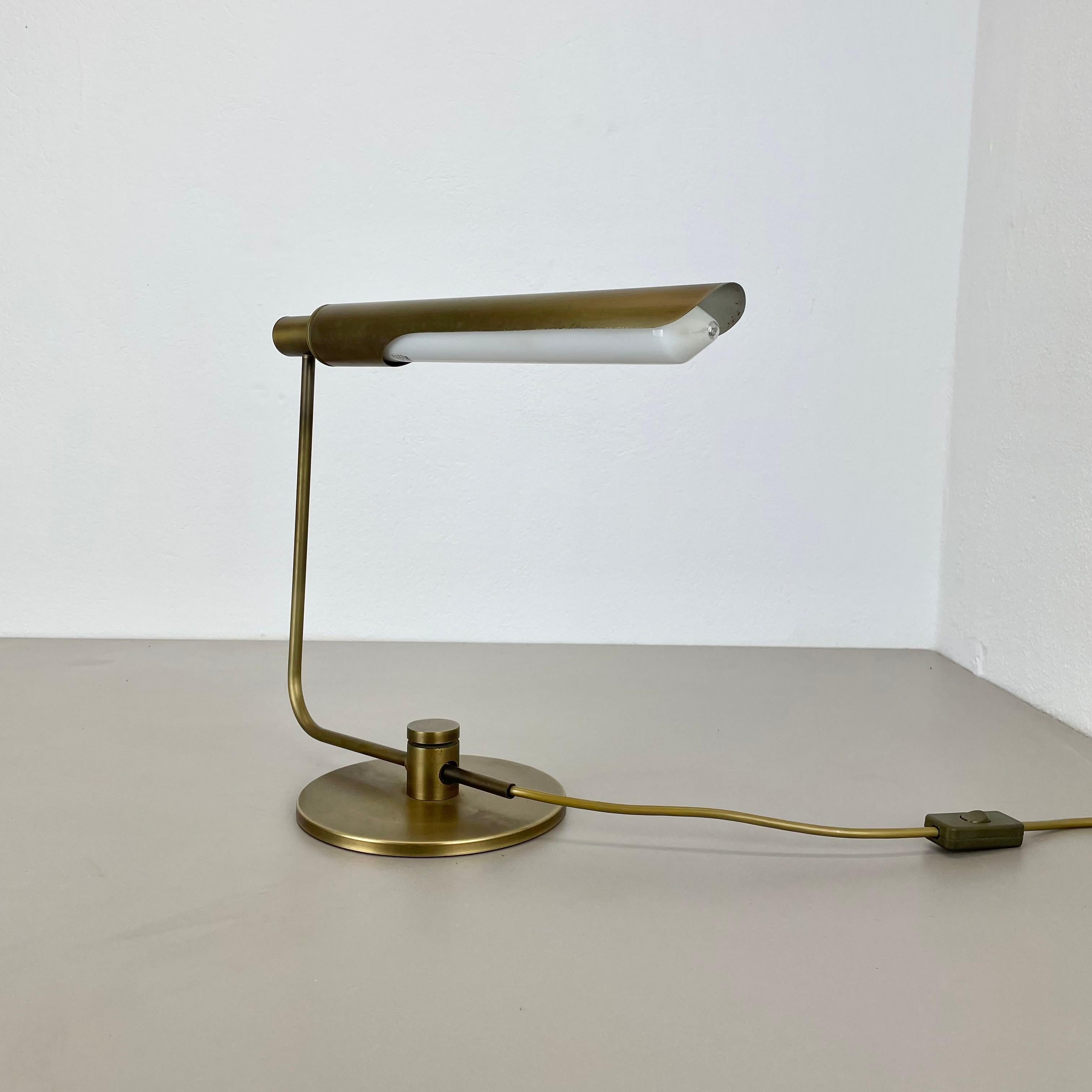 Mid-Century Modern brass table Light by Rosemarie and Rico Baltensweiler attrib., Switzerland 1970s For Sale