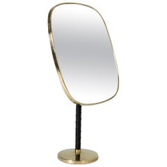 Brass Table Mirror by David Rosén