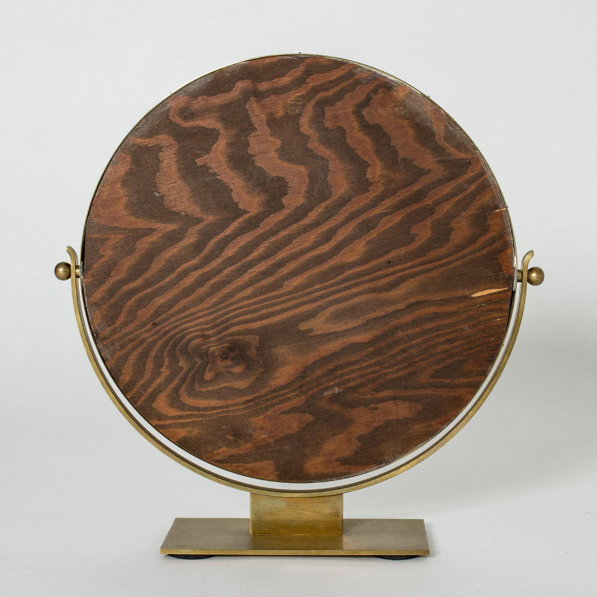 Brass Table Mirror by Ivar Ålenius-Björk In Good Condition In Stockholm, SE