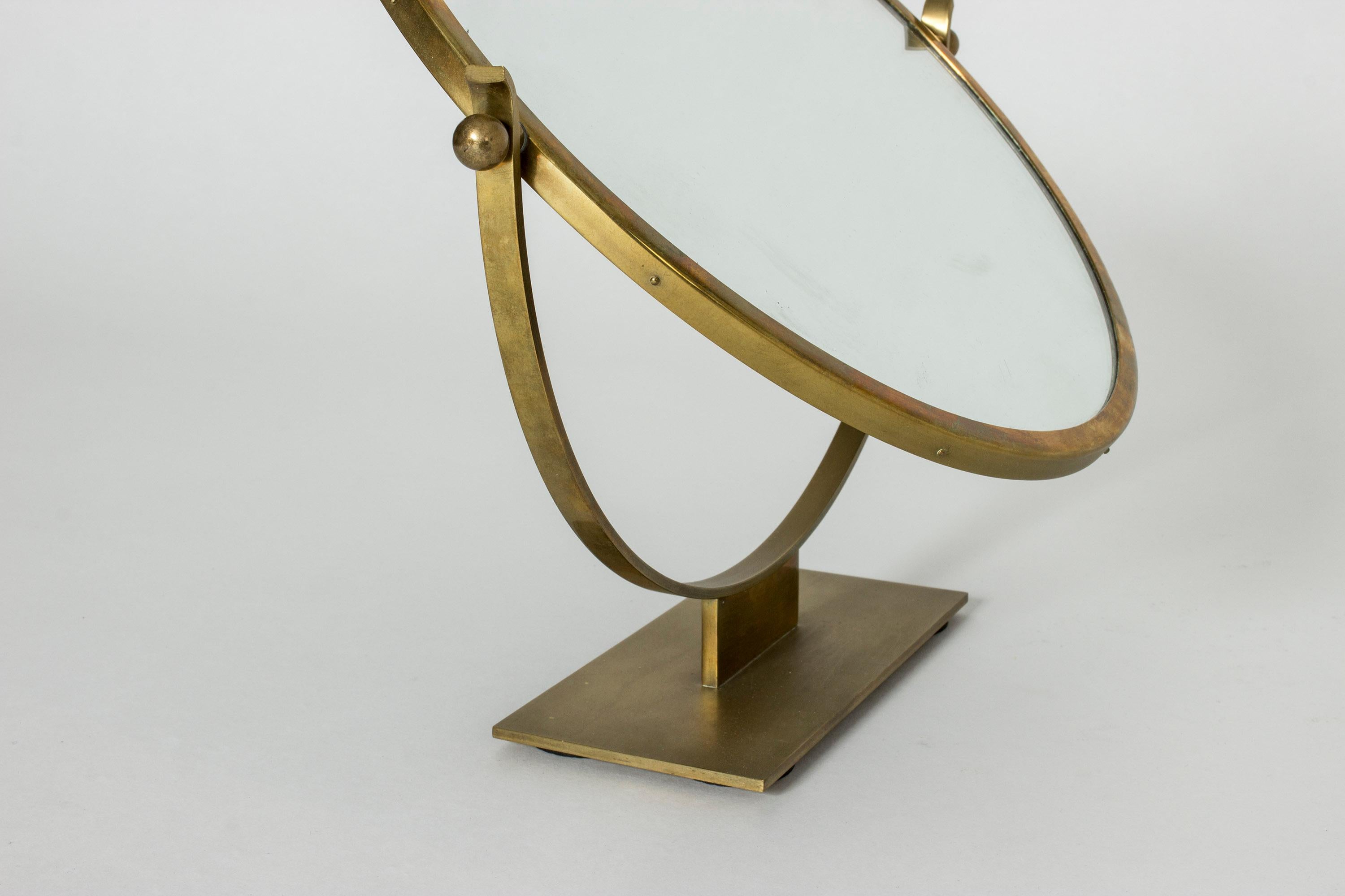 Brass Table Mirror by Ivar Ålenius-Björk 1