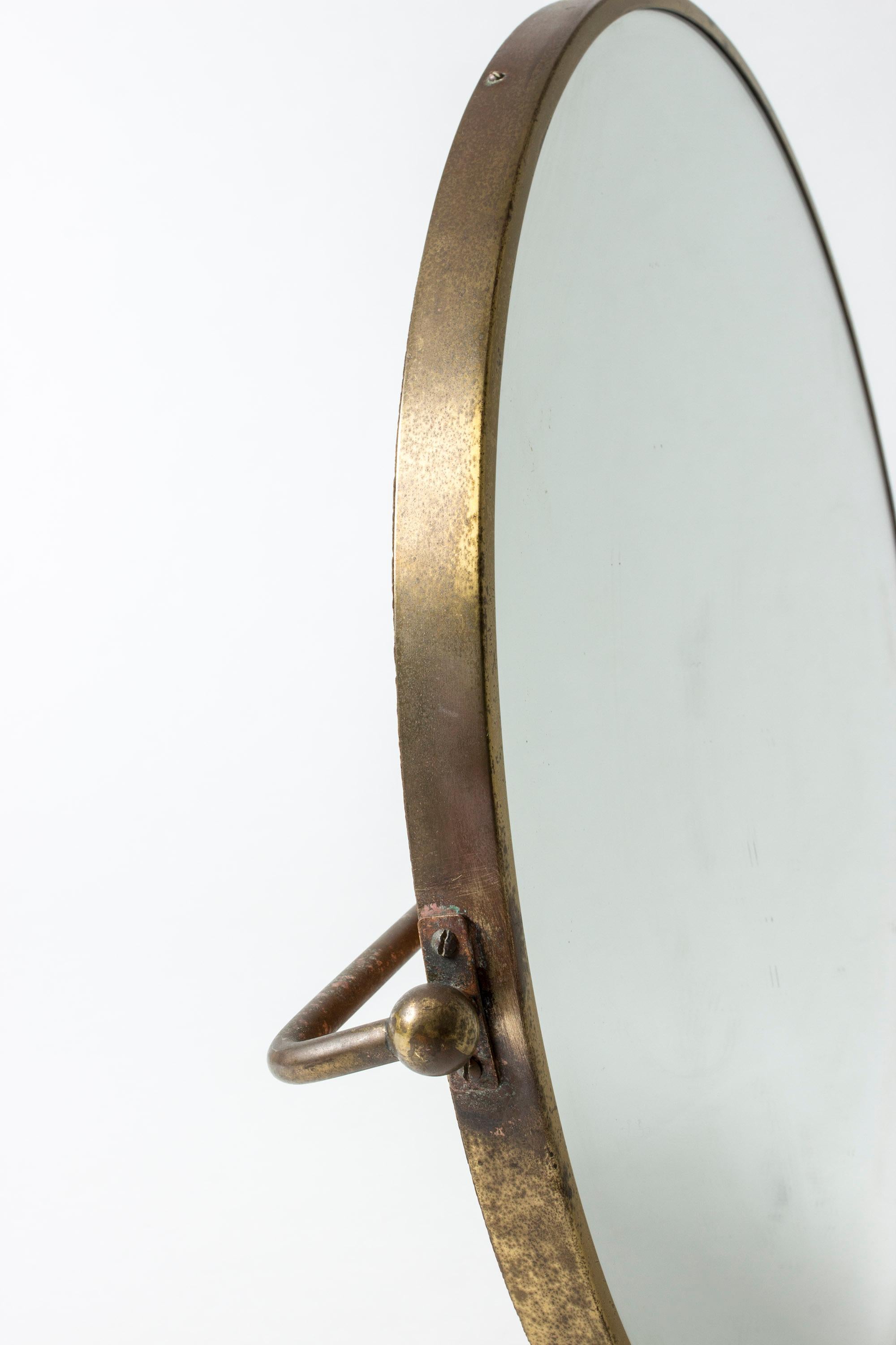Brass Table Mirror by Josef Frank for Svenskt Tenn, Sweden, 1950s In Good Condition In Stockholm, SE