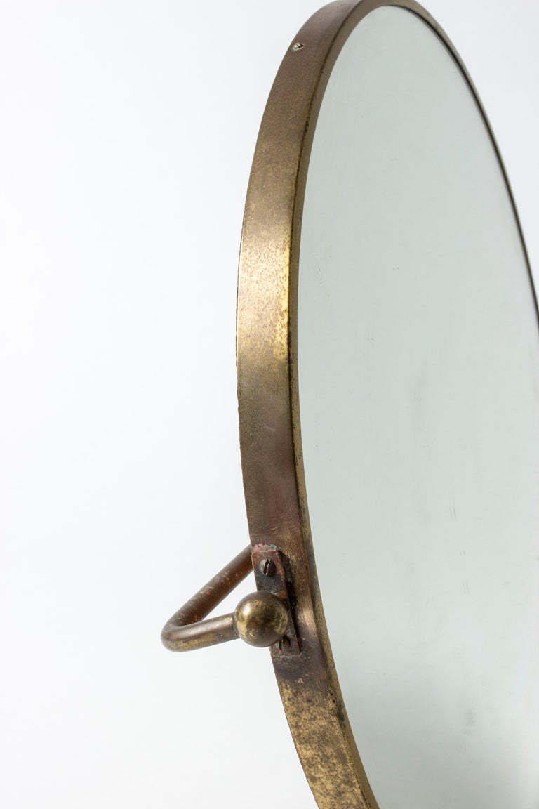 Brass Table Mirror by Josef Frank for Svenskt Tenn, Sweden, 1950s In Good Condition For Sale In Stockholm, SE