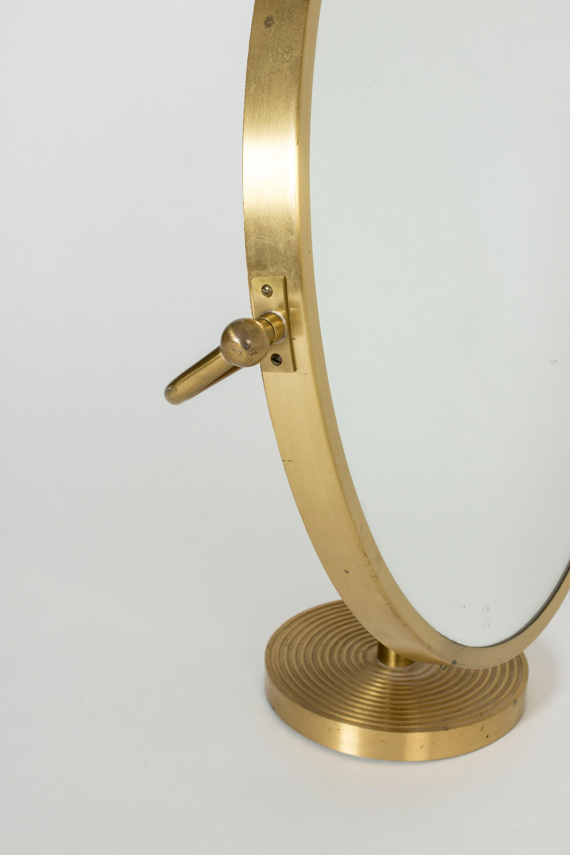 Brass Table Mirror by Josef Frank for Svenskt Tenn, Sweden, 1950s 1