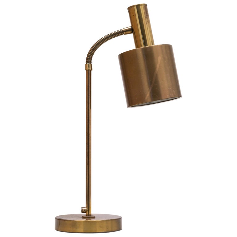 Brass Table / Reading Lamp by Tyringe Konsthantverk, Sweden, 1960s For