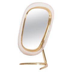 Brass Table Vanity Mirror by Vereinigte Werkstätten München, Germany, 1950s