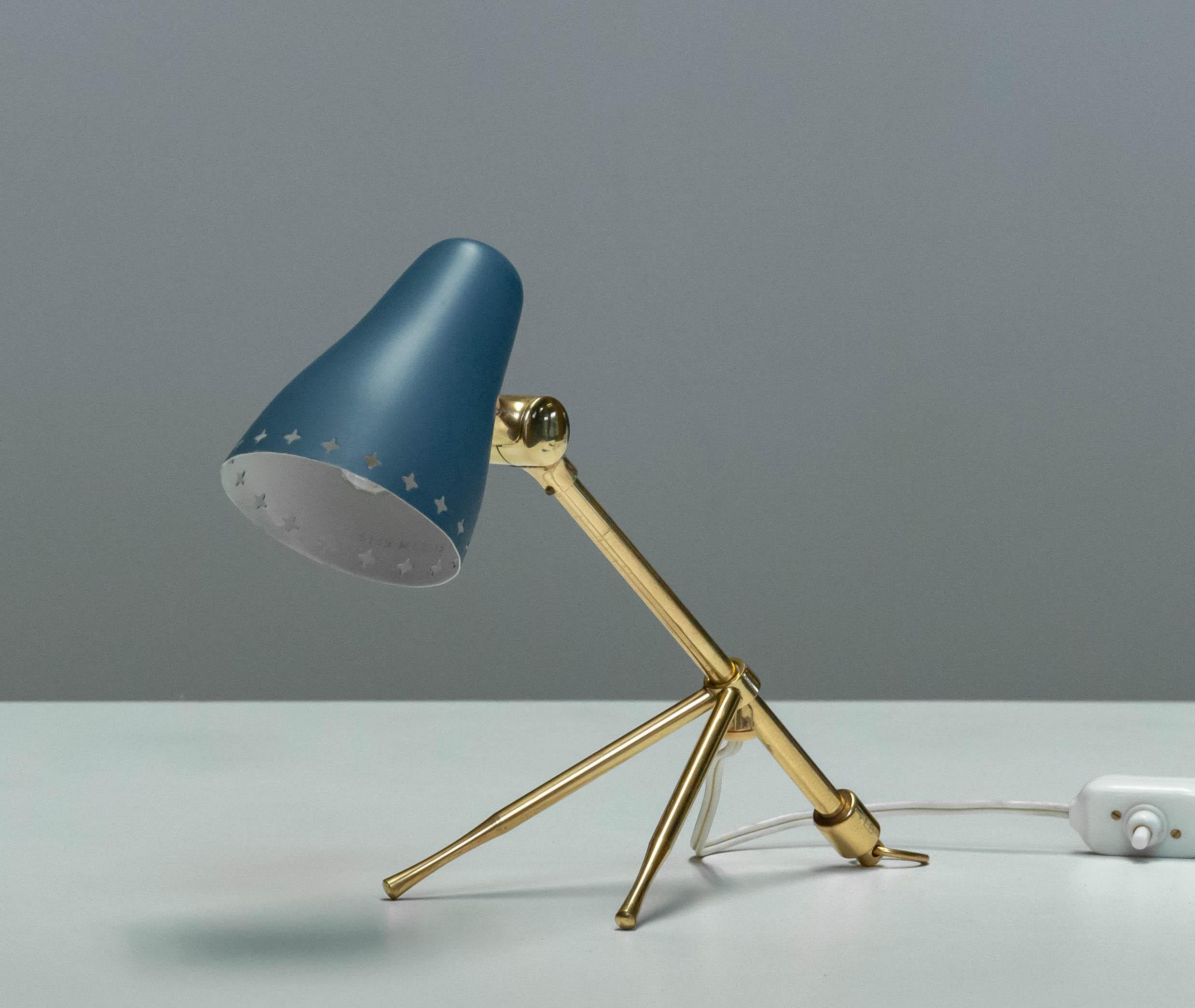 Suédois Lampe de table / applique en laiton par Jean Boris Lacroix pour Falkenbergs, Suède 1950s en vente