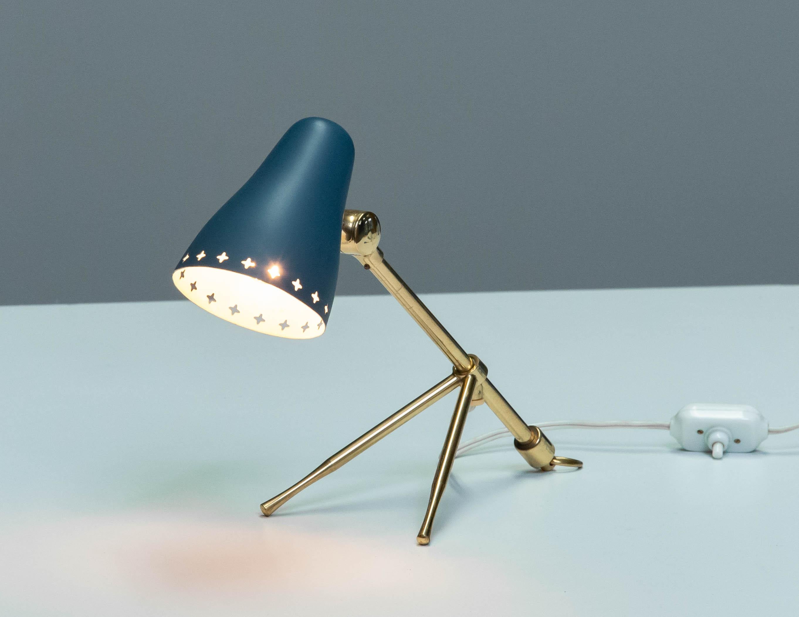 Lampe de table / applique en laiton par Jean Boris Lacroix pour Falkenbergs, Suède 1950s Bon état - En vente à Silvolde, Gelderland