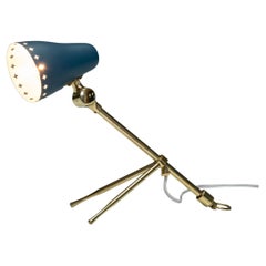 Lampada da tavolo e da parete in ottone di Jean Boris Lacroix per Falkenbergs, Svezia, anni '50