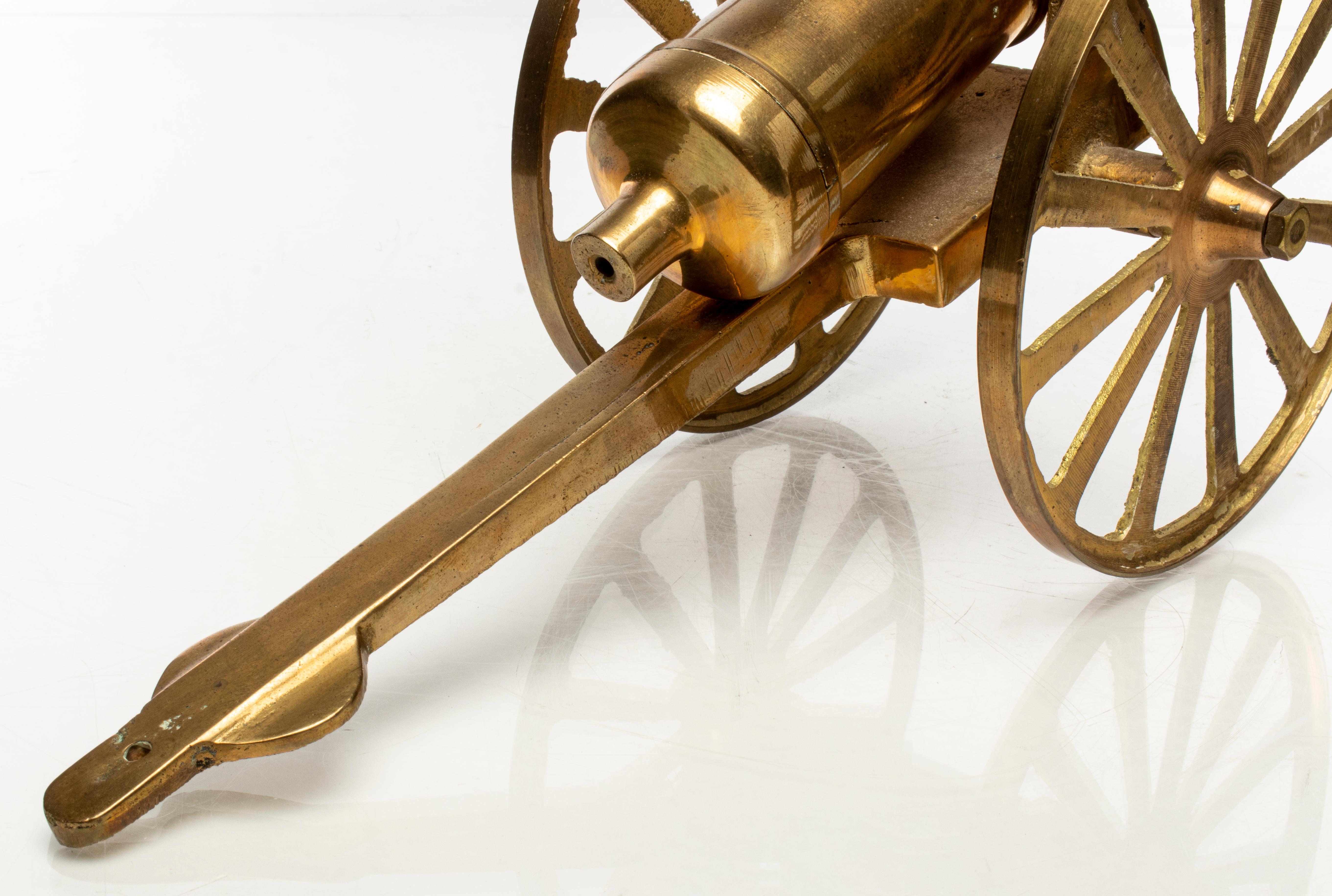 Unknown Brass Tabletop Model of a Cannon