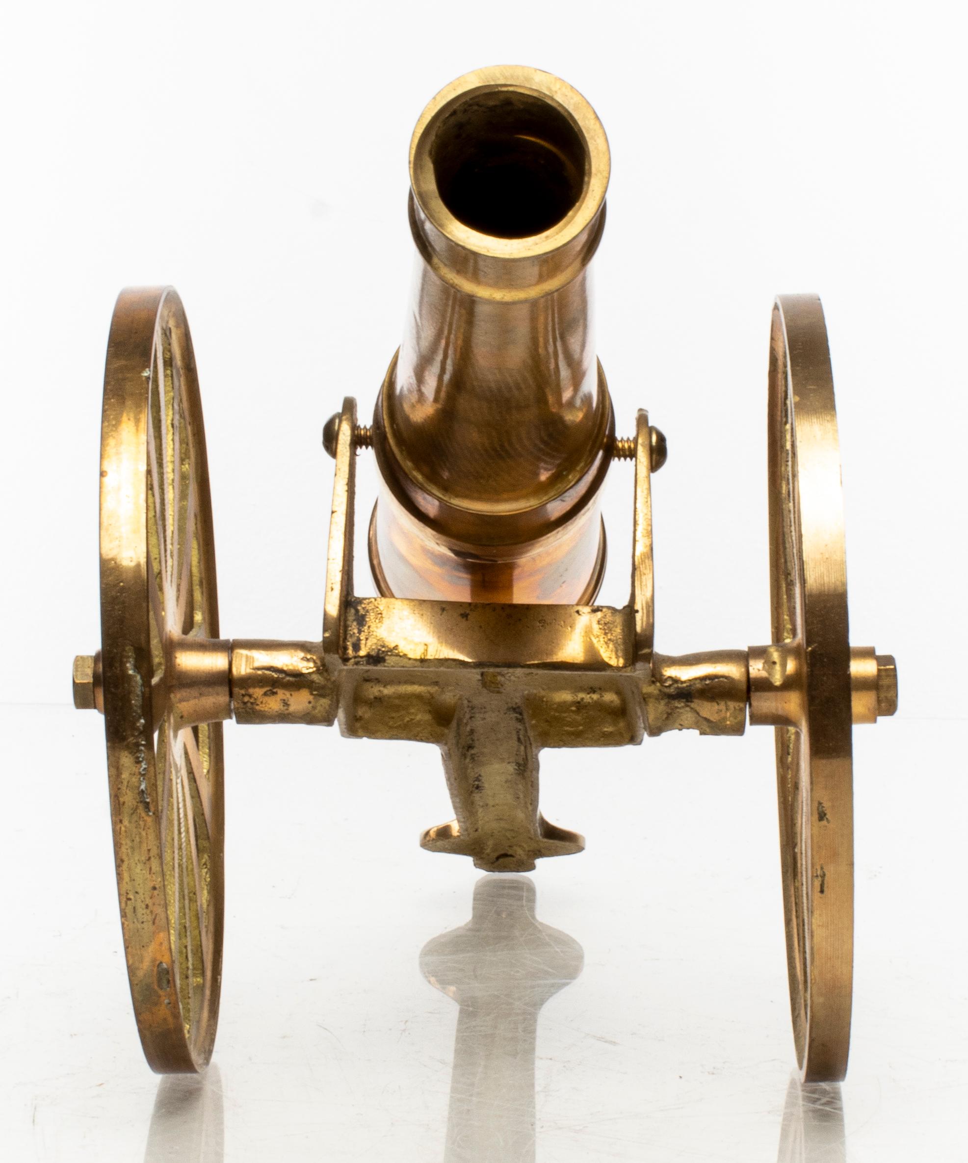 20th Century Brass Tabletop Model of a Cannon