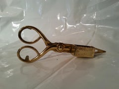 19th C. Brass Candle Wick Scissors