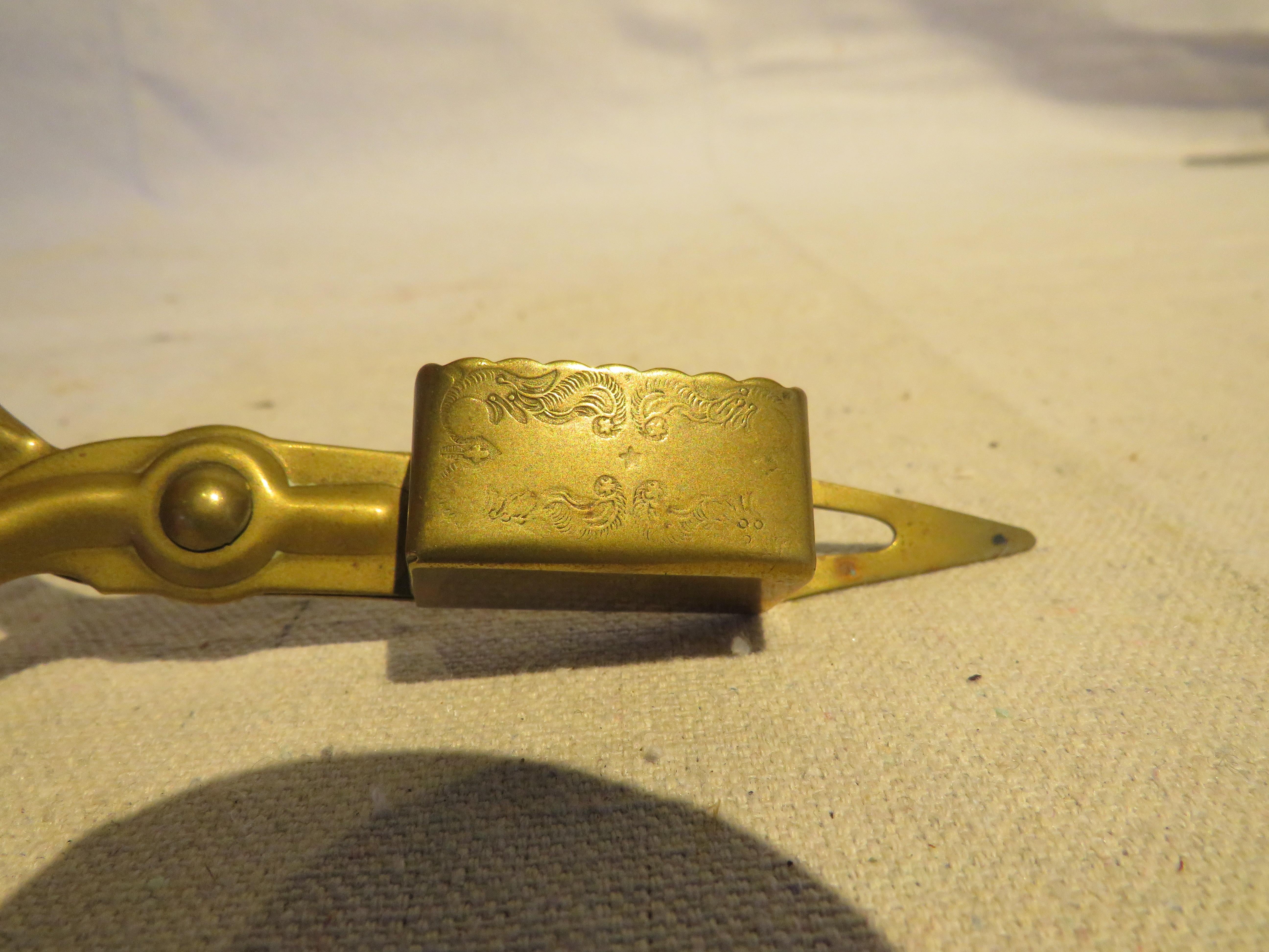 19th Century 19th C. Brass Candle Wick Scissors For Sale