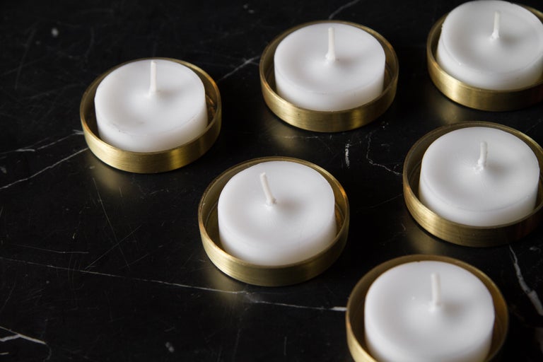 Brass Tea Light Cups 'Set of 5' For Sale at 1stDibs brass tea light