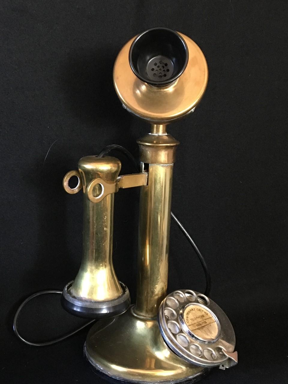 Attractive brass telephone, issued in 1976 to commemorate the 