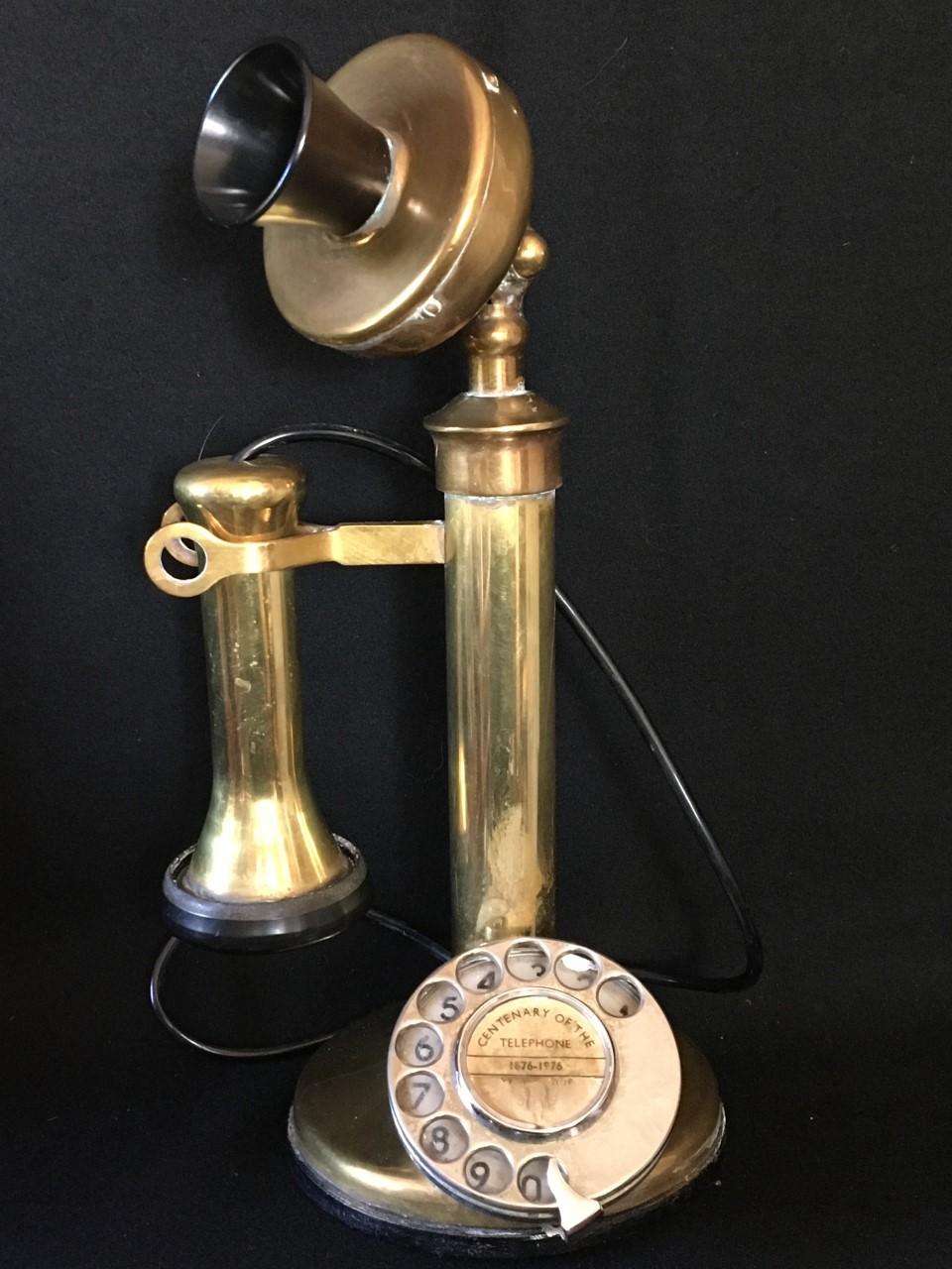 Edwardian Brass Telephone, Vintage, circa 1976 For Sale