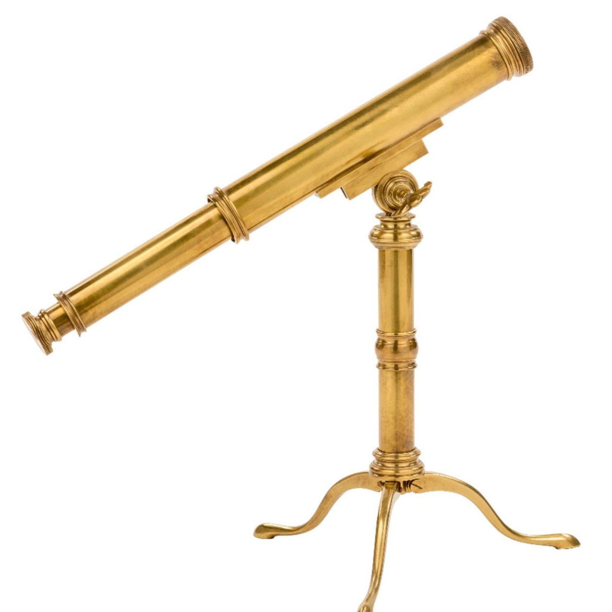Italian Merlino brass telescope ornament For Sale