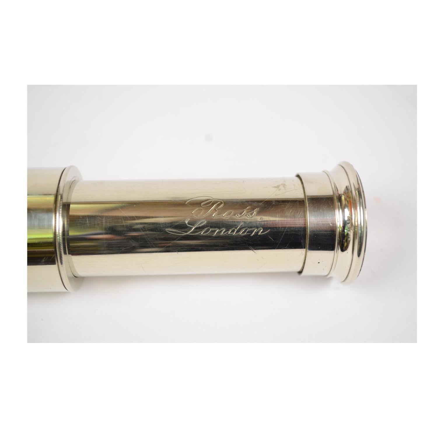 Brass Telescope with Leather-Covered Handle 8