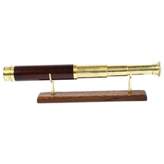 Brass Telescope with Mahogany Handle, 1870