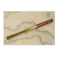 Brass Telescope with Mahogany Handle, UK, 1855