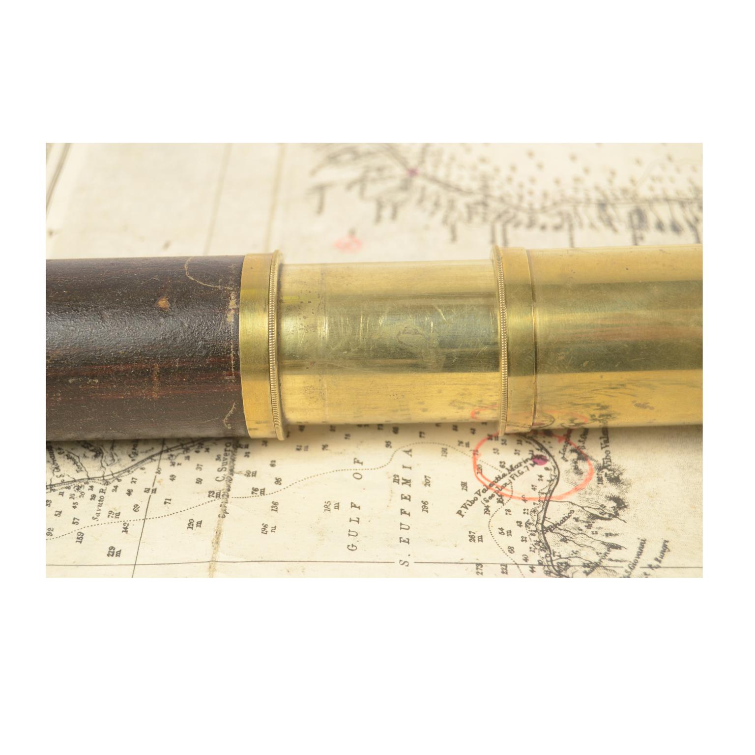 Brass Telescope with Painted Handle, UK, Early 20th Century 10