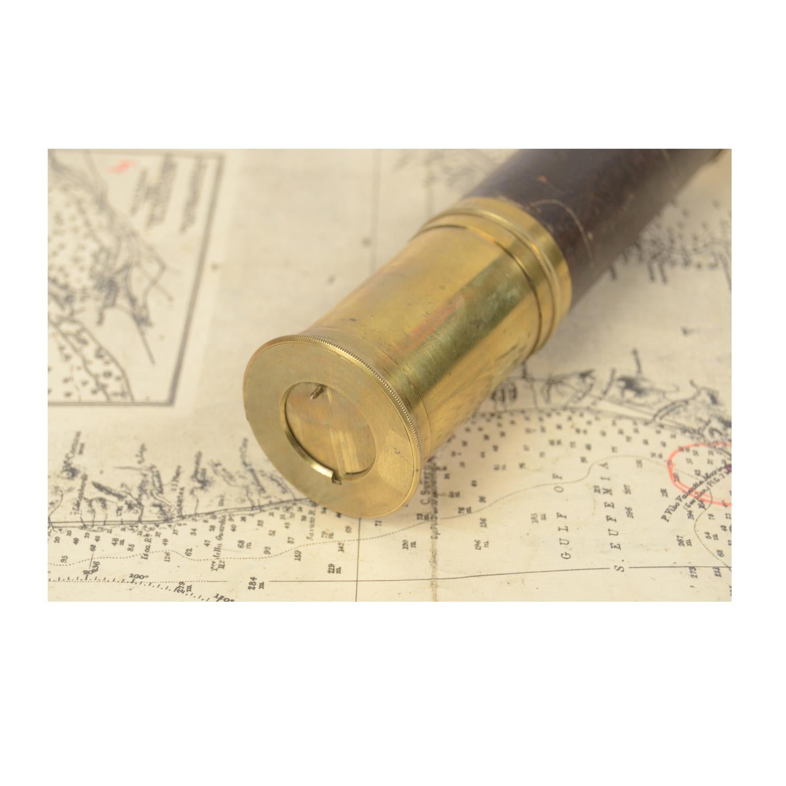 Brass Telescope with Painted Handle, UK, Early 20th Century 2