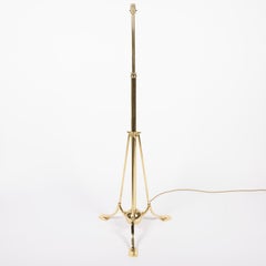 Lampe standard télescopique en laiton à la manière de Benson