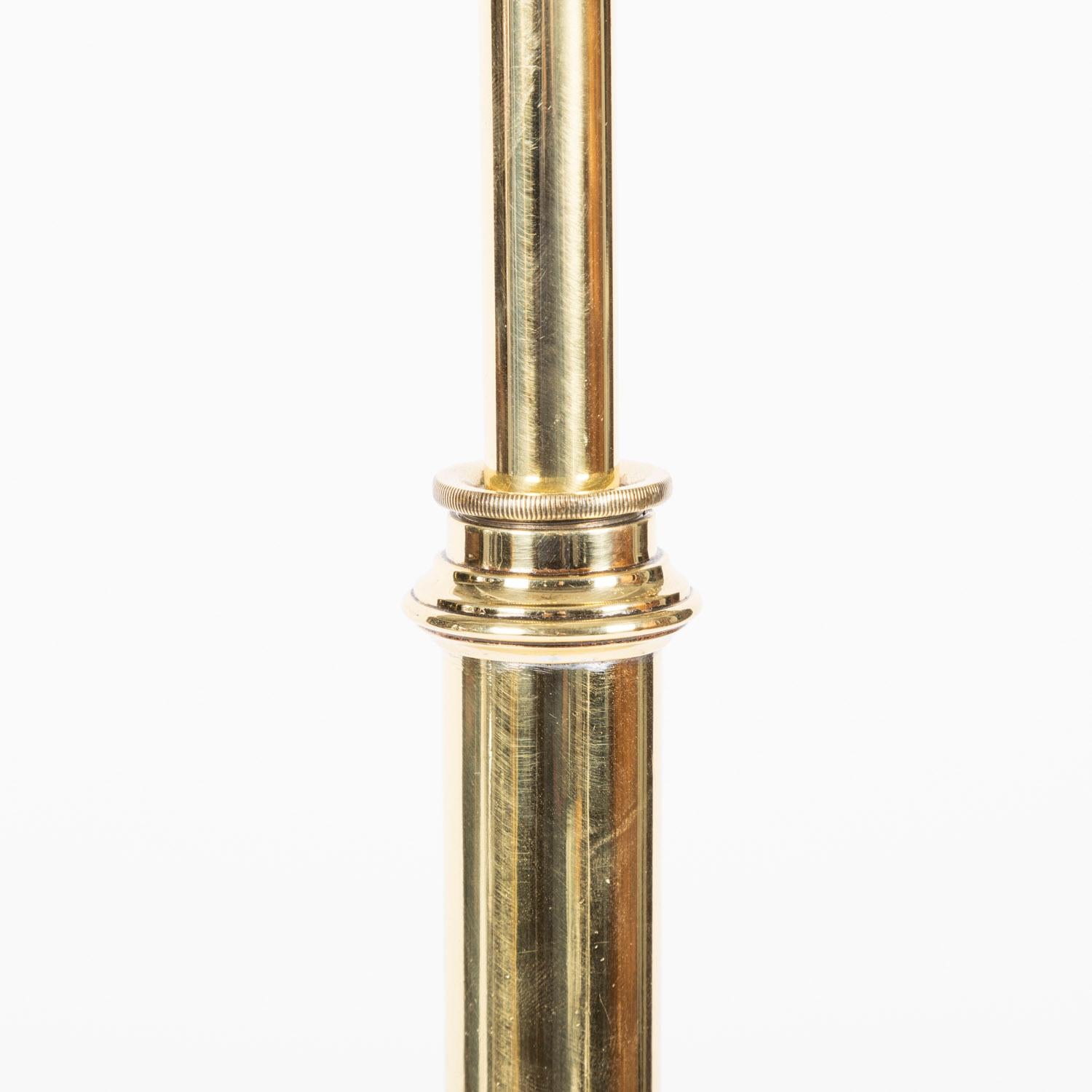 Brass Telescopic Standard Lamp in the Manner of Benson For Sale 4