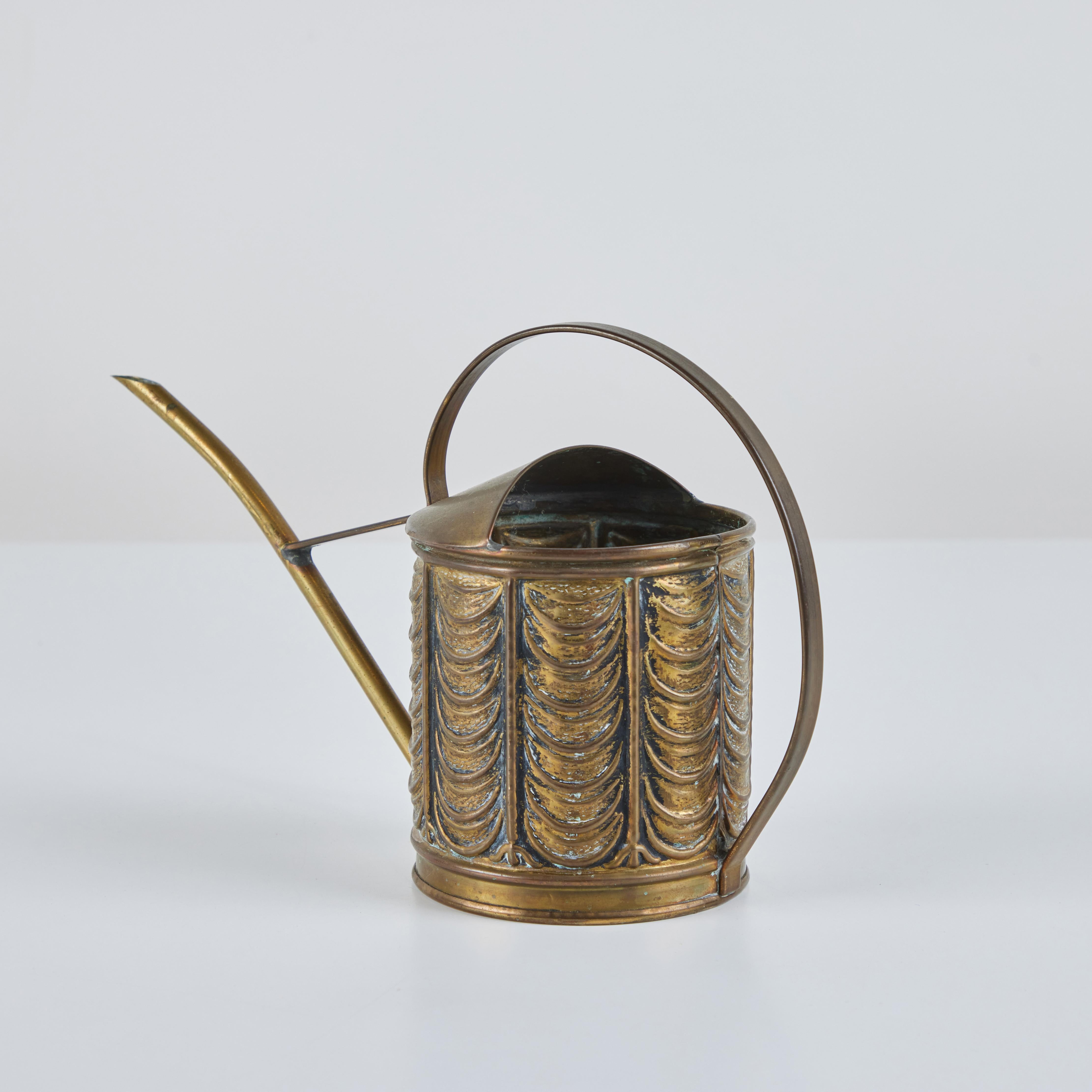 English Brass Textured Watering Can by Peerage