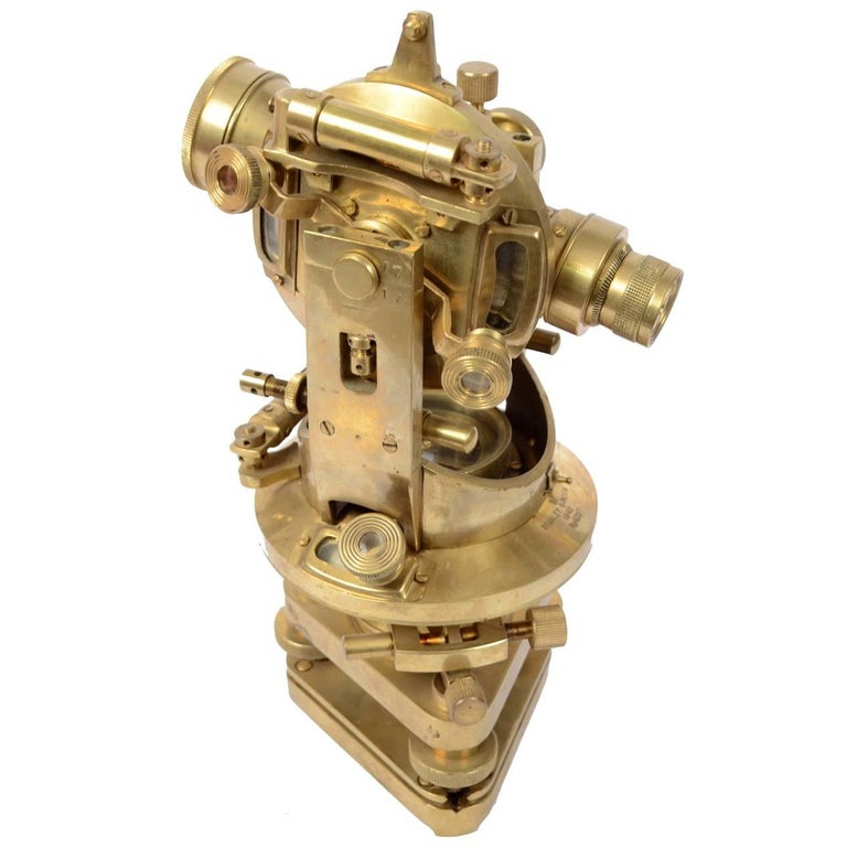Brass Theodolite Signed Stanley, London at 1stDibs