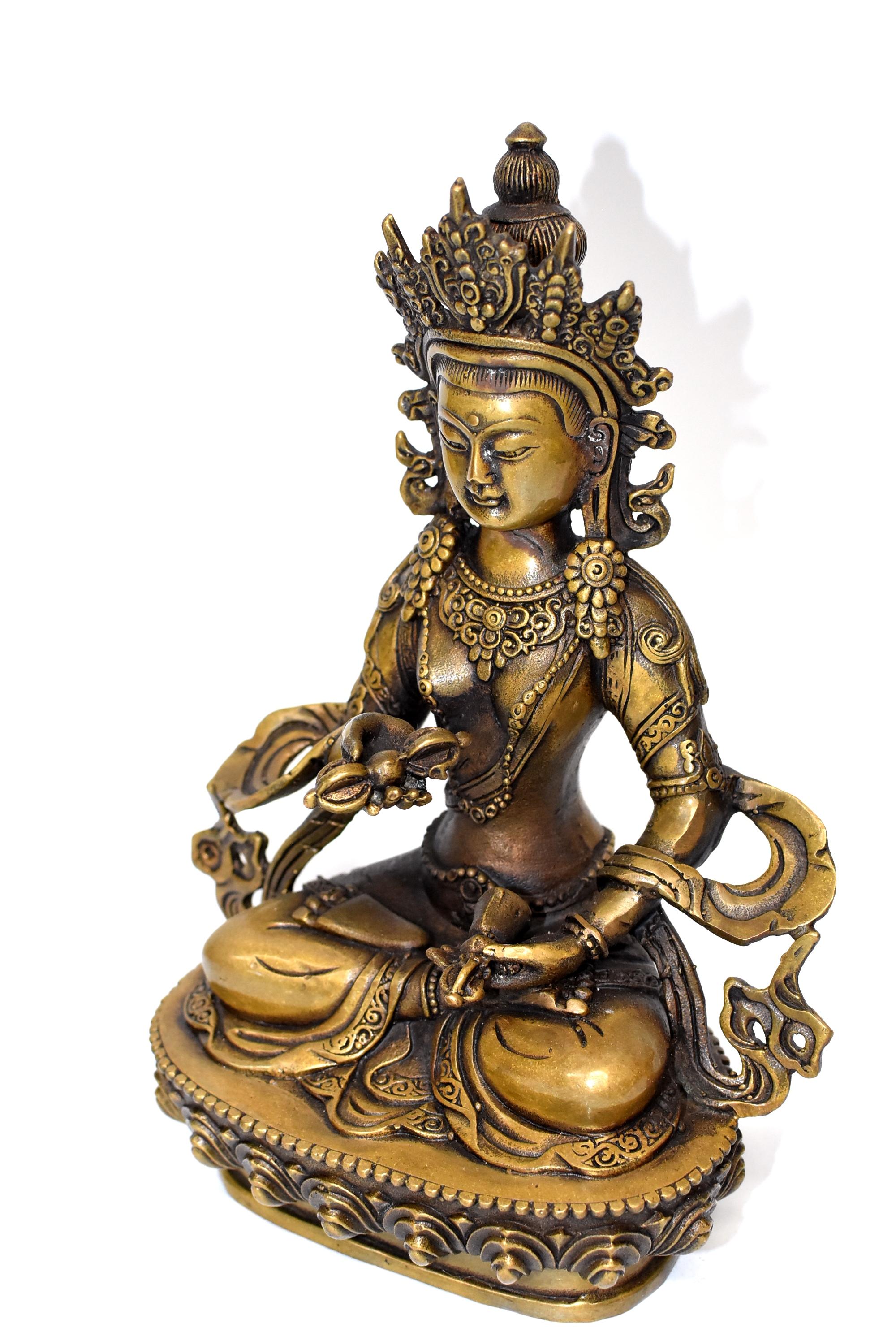 Brass Tibetan Buddhas, Set of Three 4