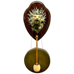 Brass Tiger’s Head Dinner Gong by William Tonk & Son