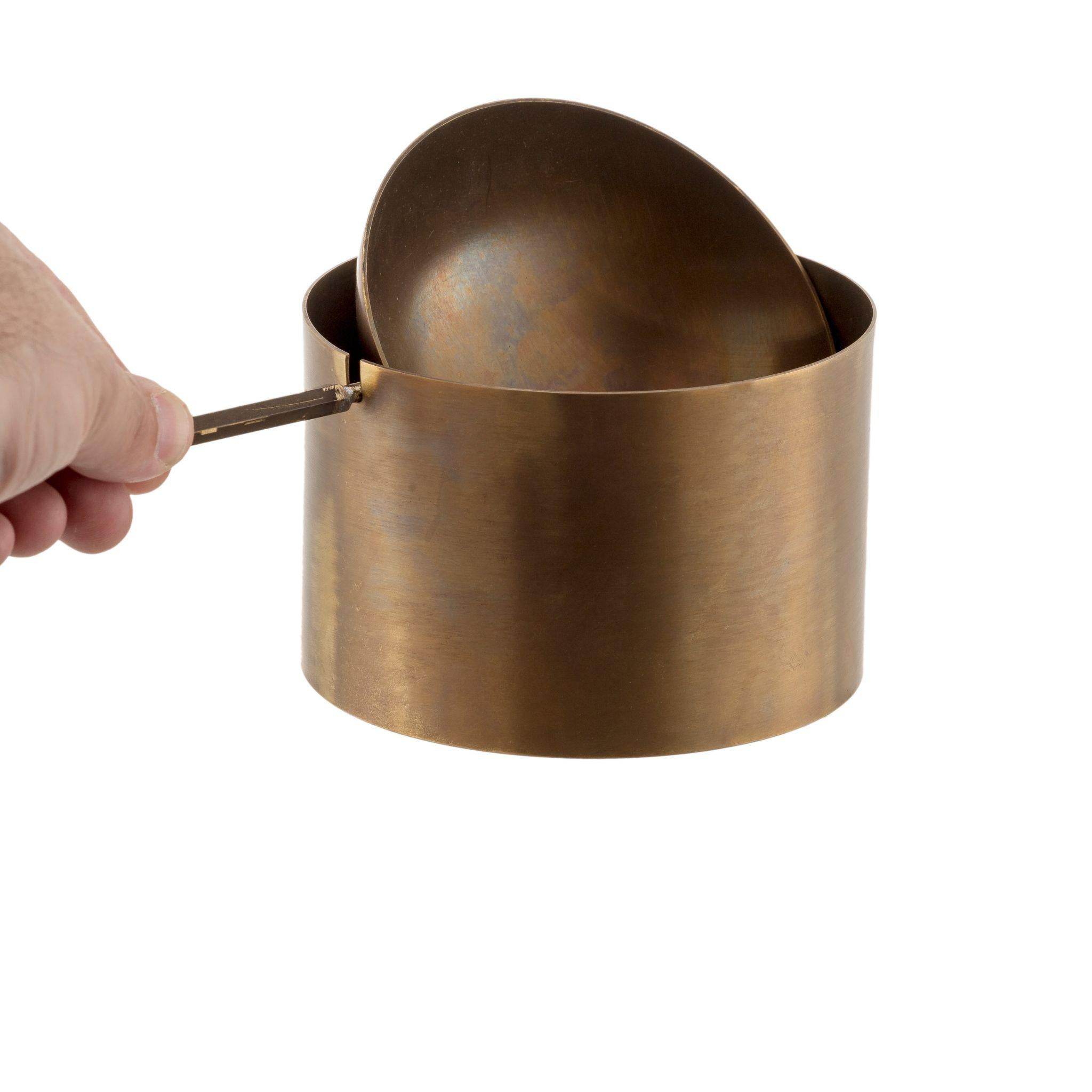 Italian Brucaliffo brass tilting ashtray For Sale