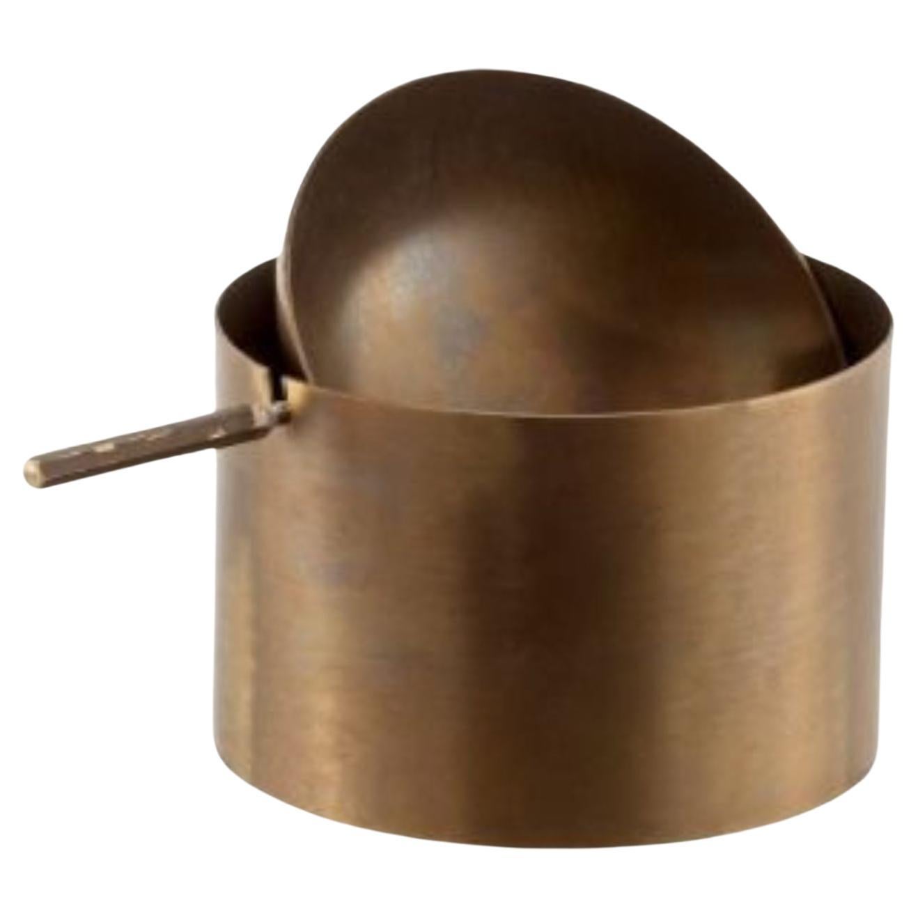 Brucaliffo brass tilting ashtray For Sale