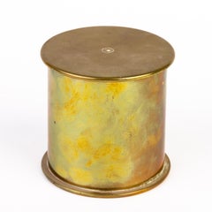 Vintage Brass Tobacco Jar 1917