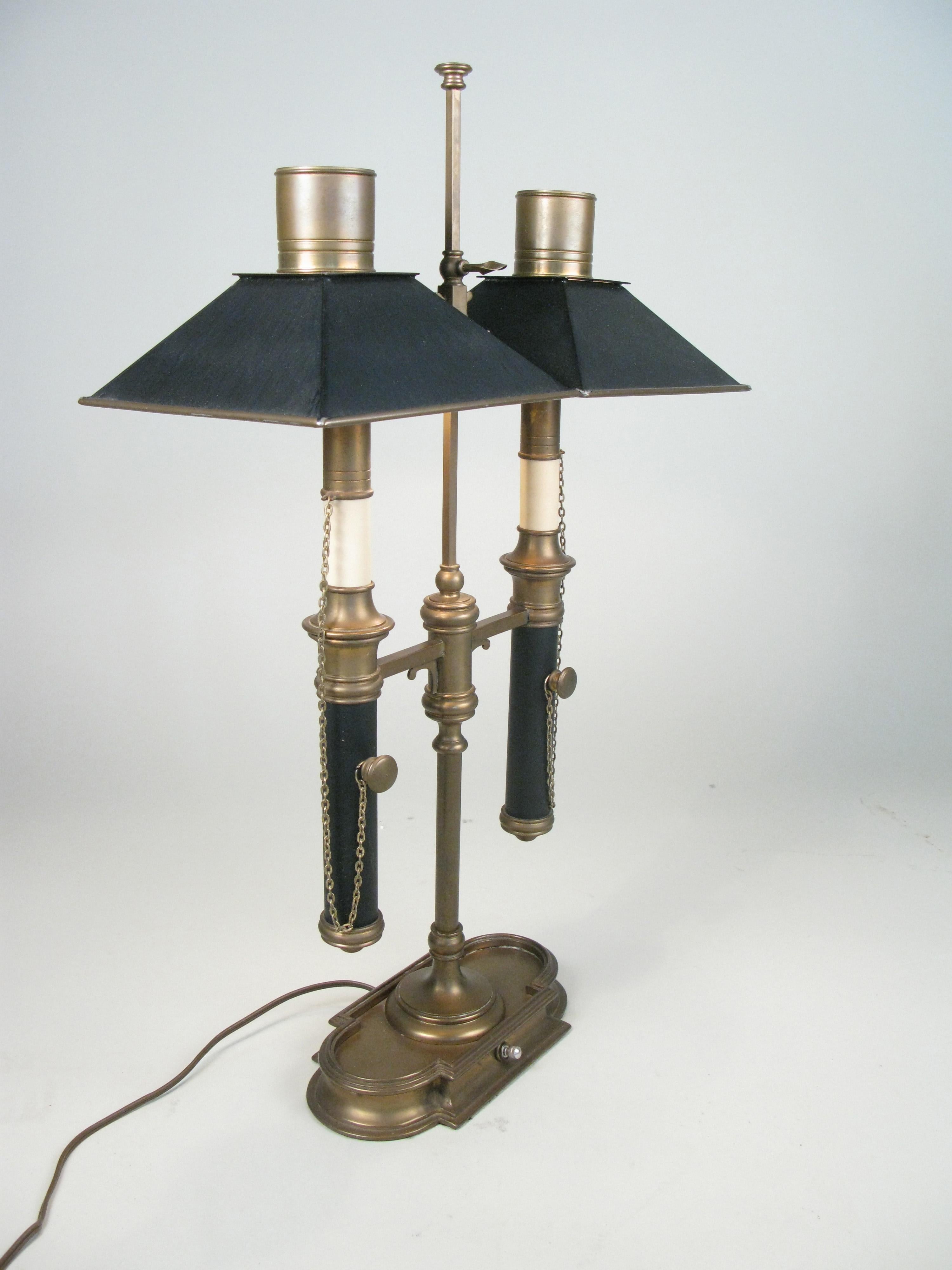 Brass & Tole Empire Style Bouillotte Table Lamp 1